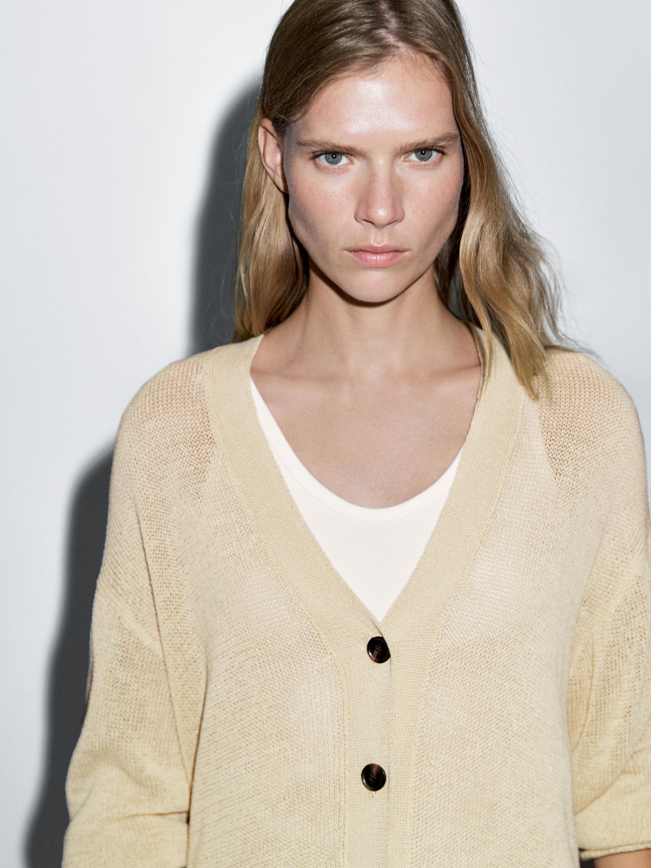 Oversize fine knit cardigan