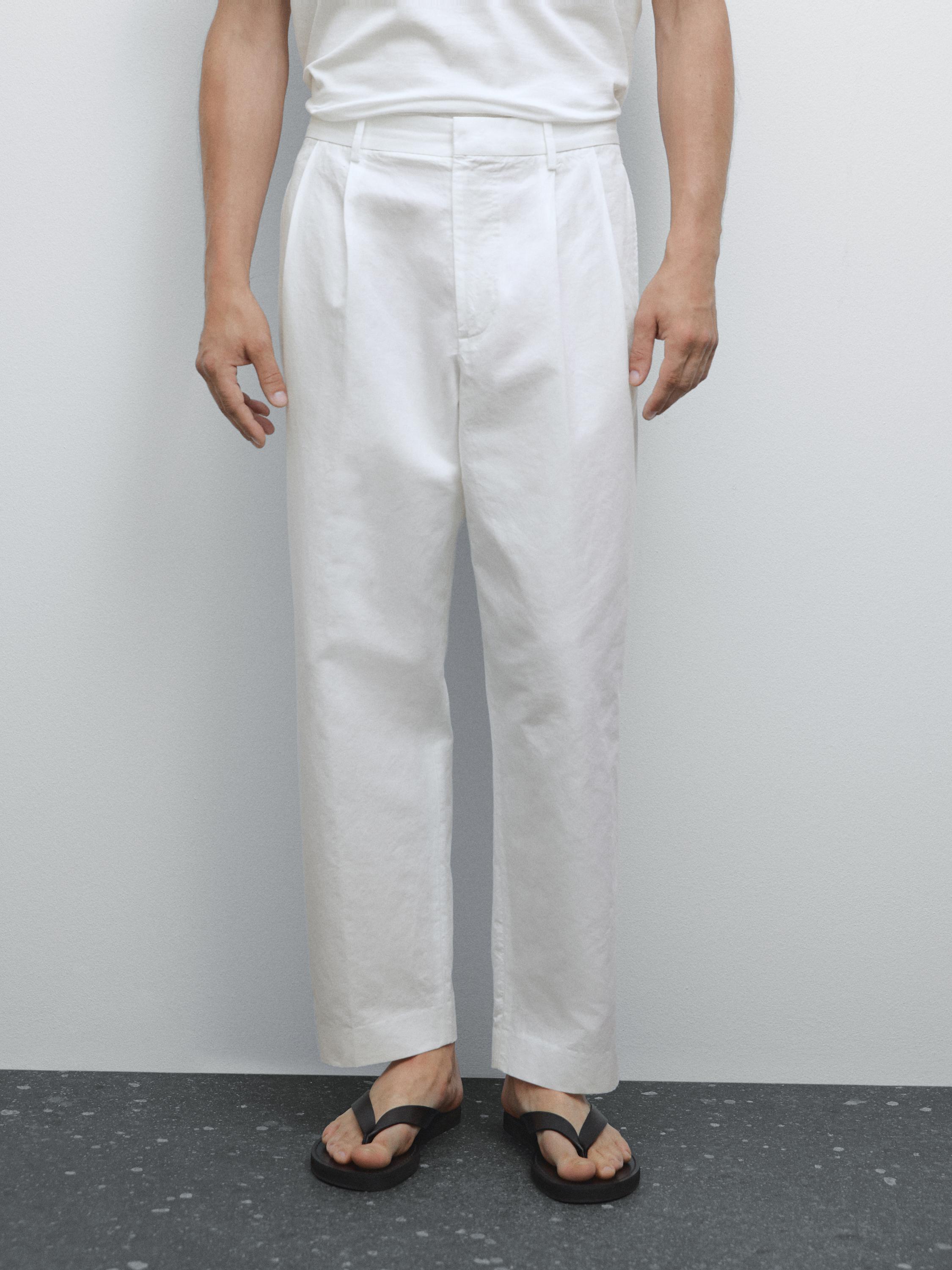 Pantaloni balloon fit cu pensă dublă