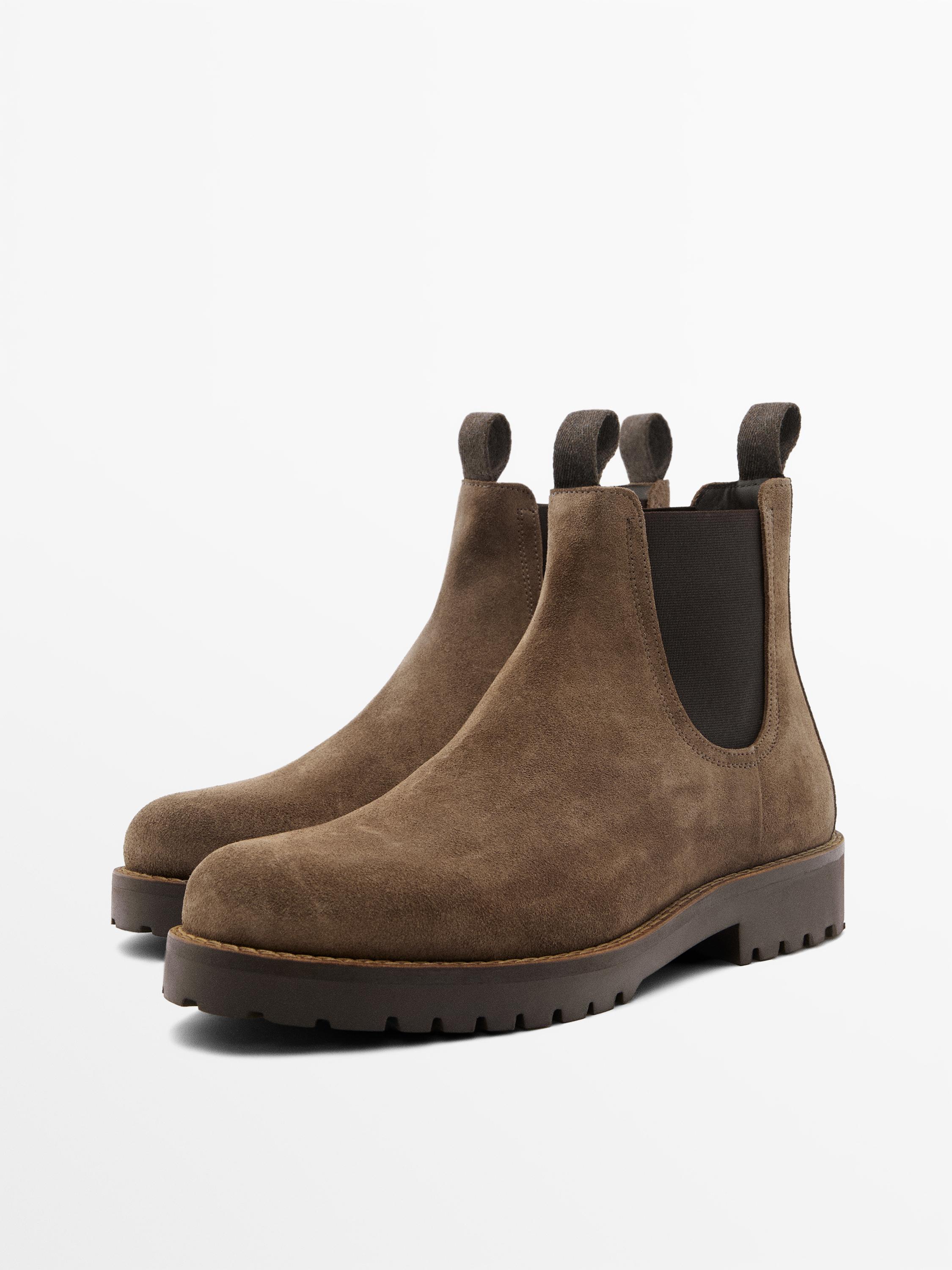 Leather Chelsea boots — MINK