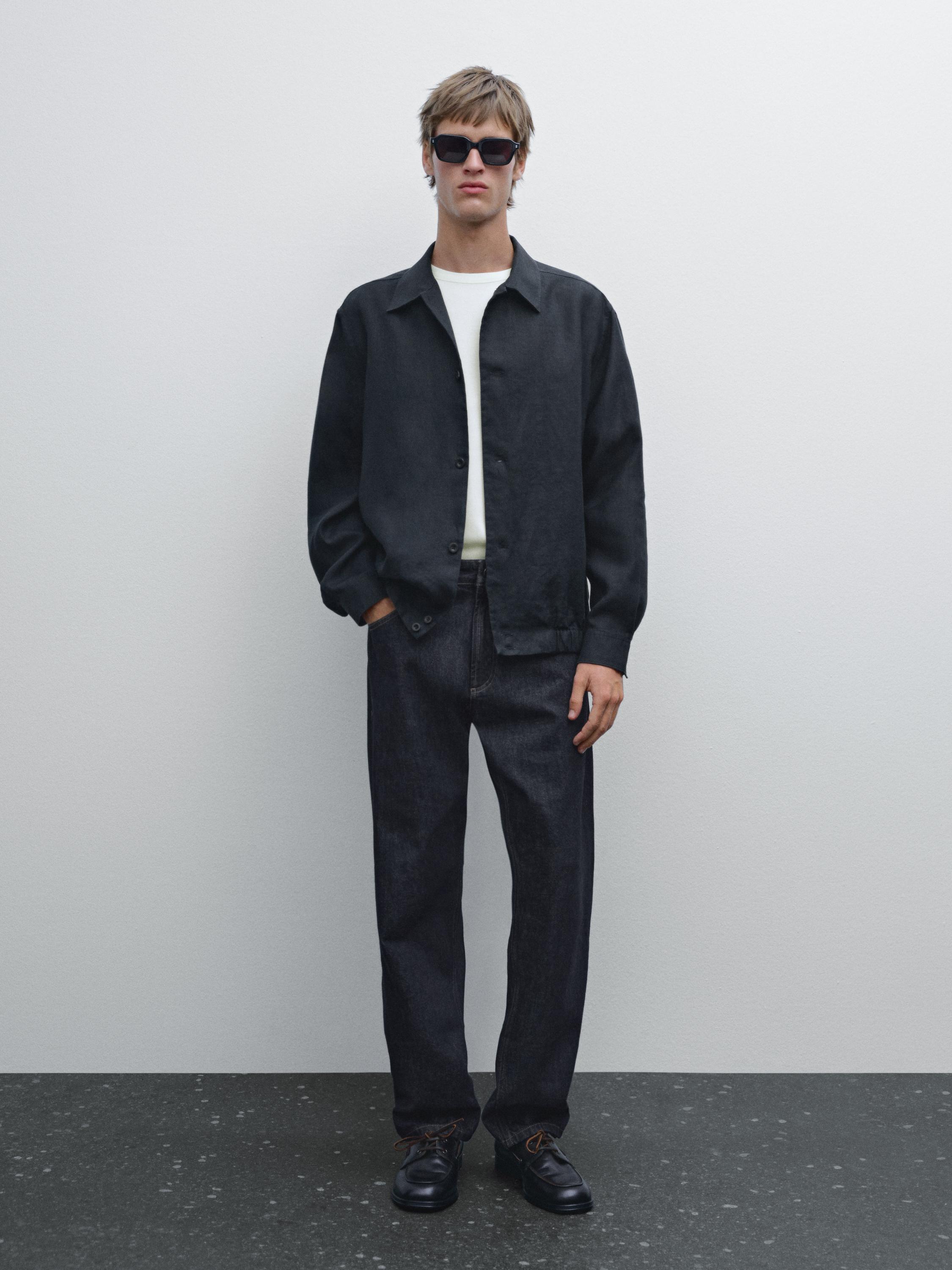 100% linen overshirt