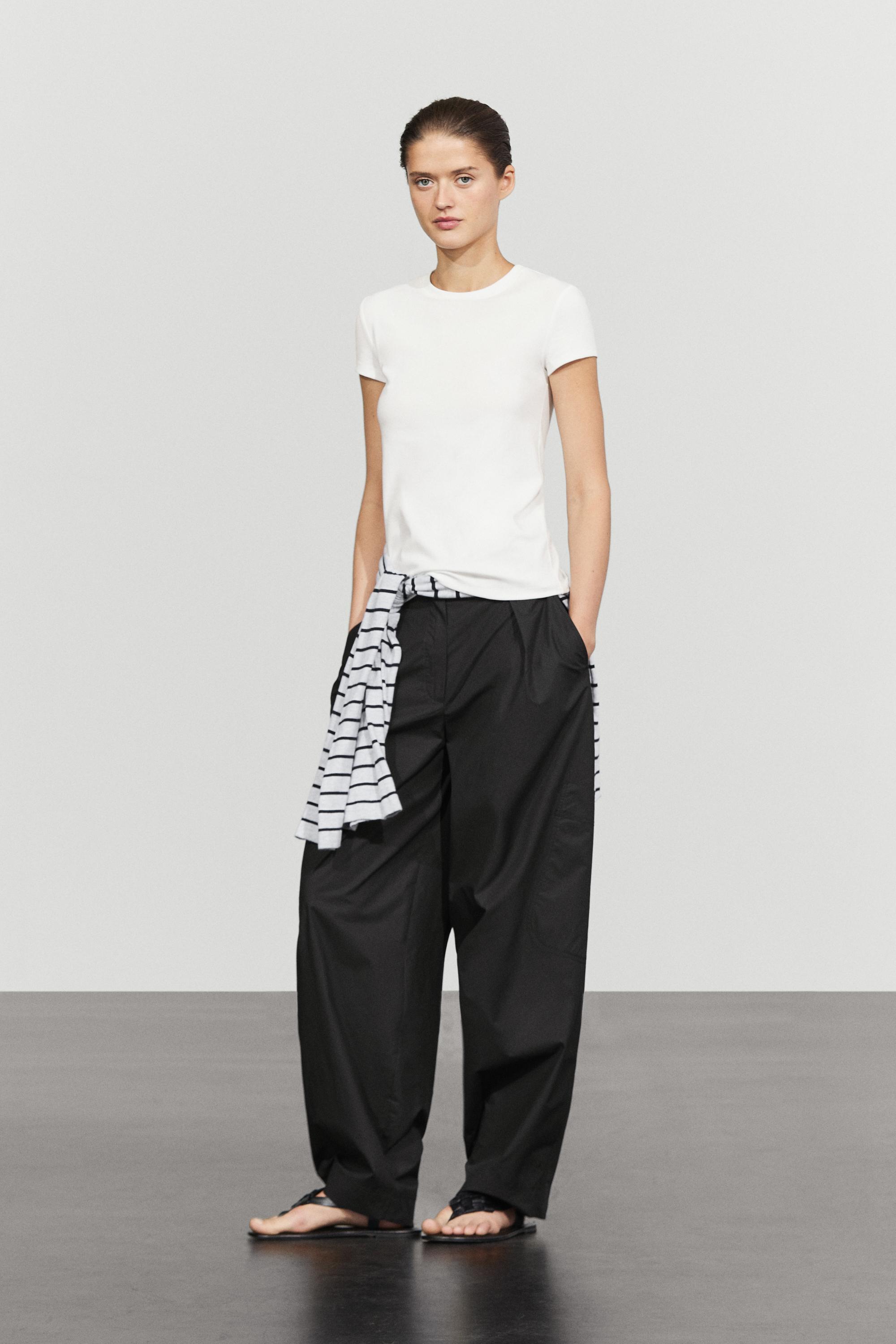 Short sleeve slim fit T-shirt — WHITE