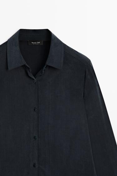 Flowing shirt with shirt collar - STUDIO — BLUE 4