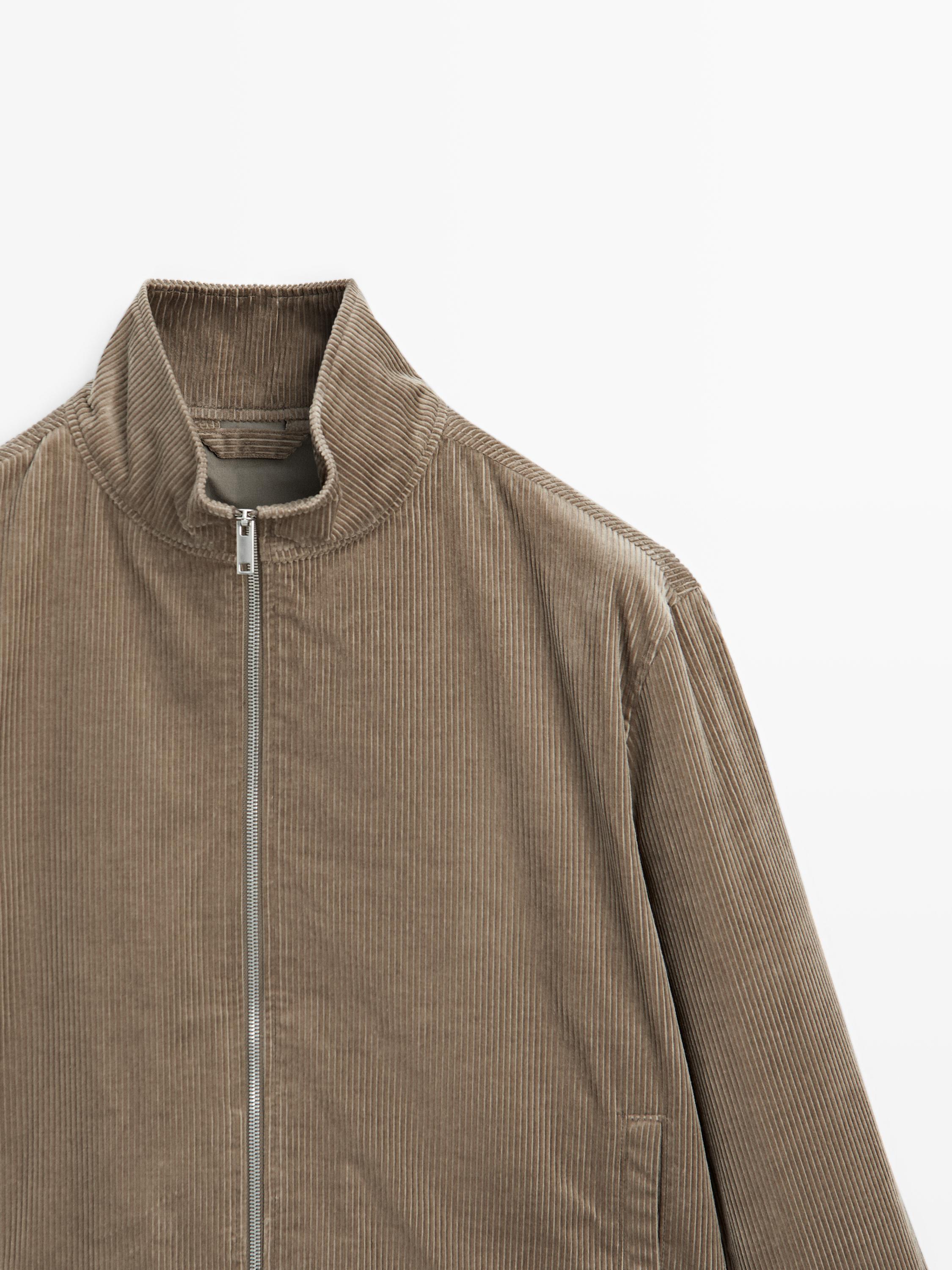 High neck corduroy jacket