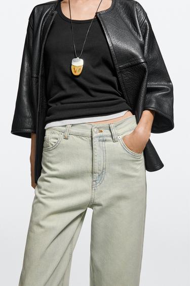 Mid-waist cropped wide-leg jeans — BLUE 8