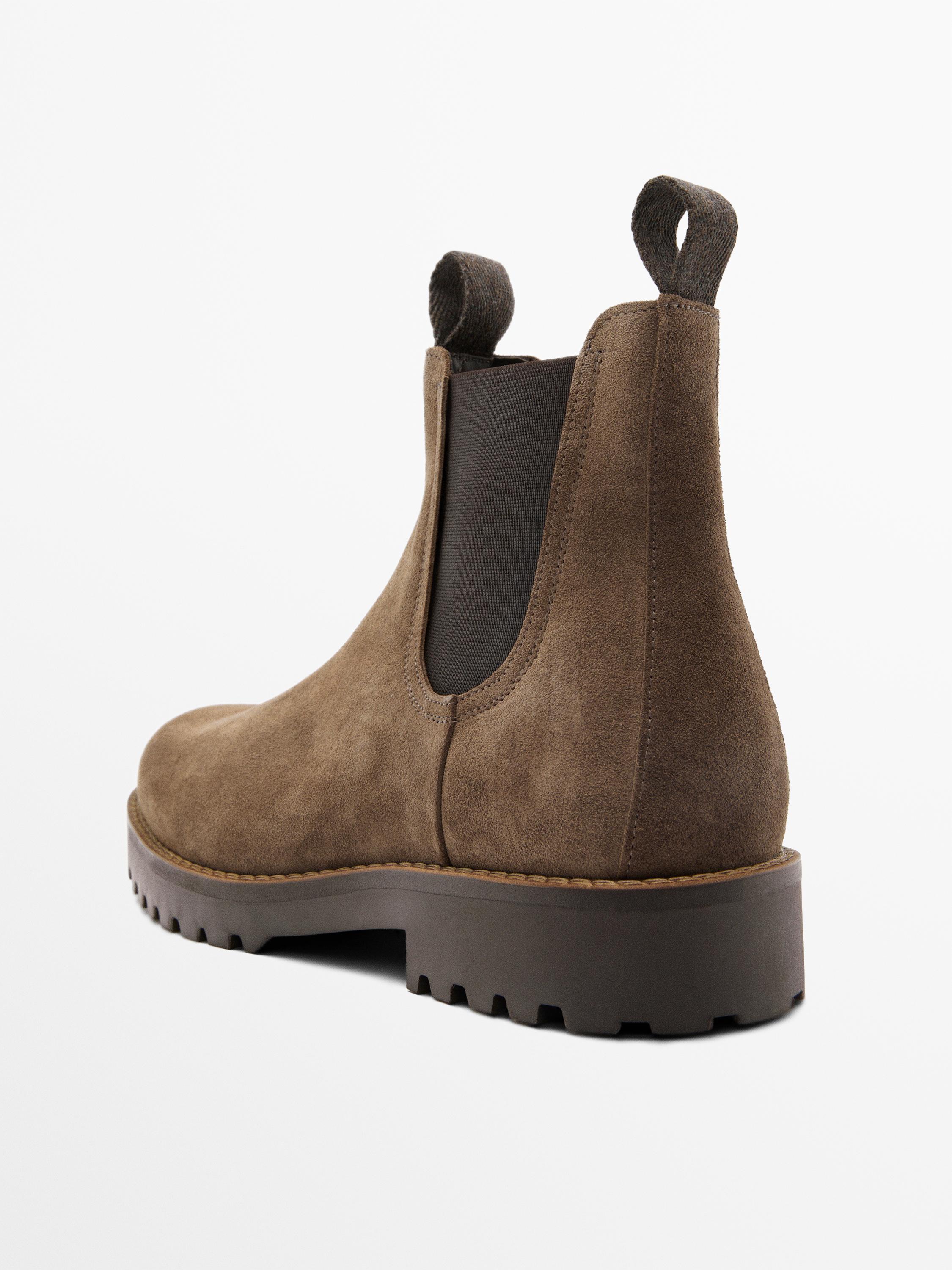 Leather Chelsea boots — MINK