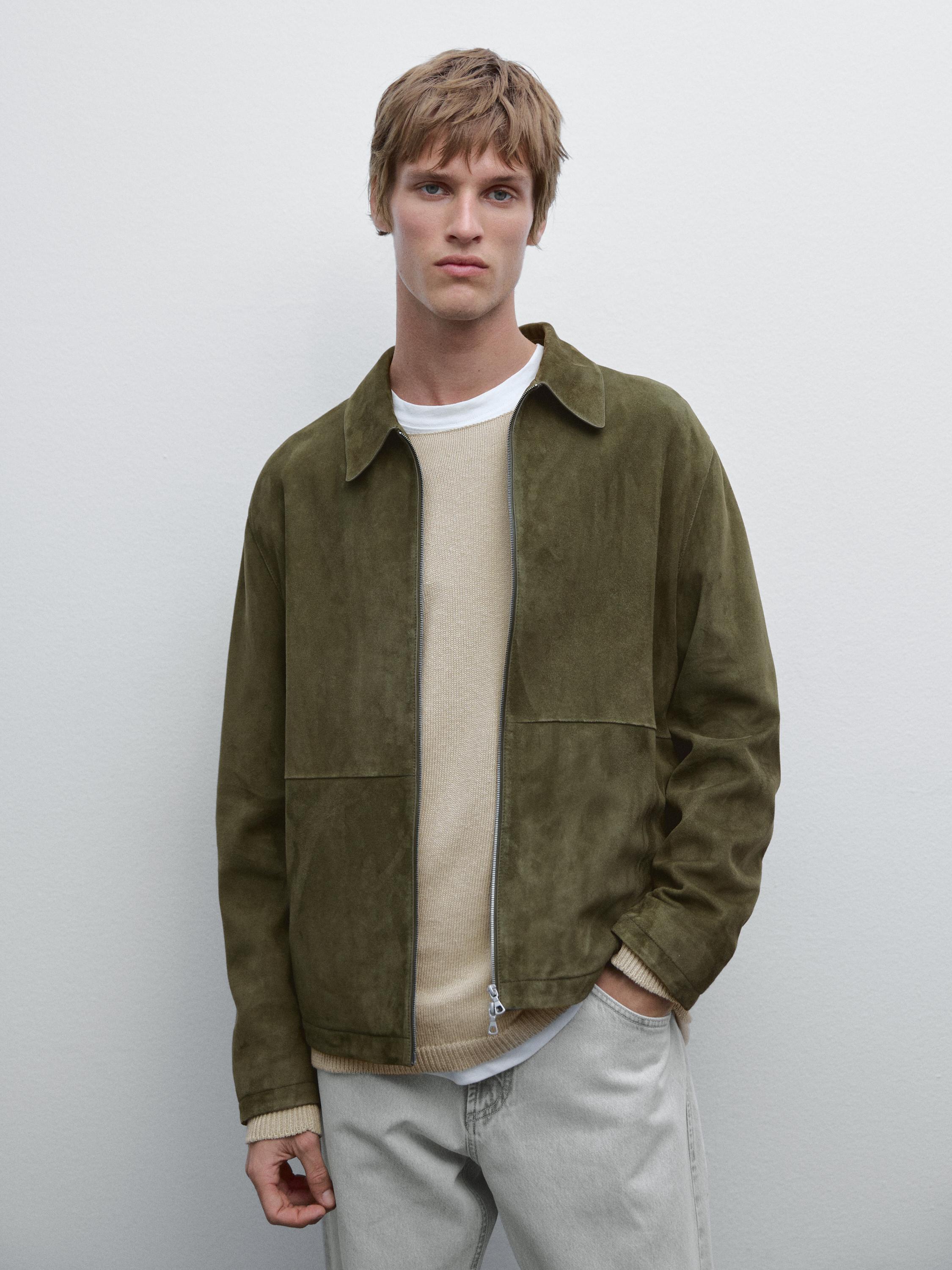 Suede leather jacket