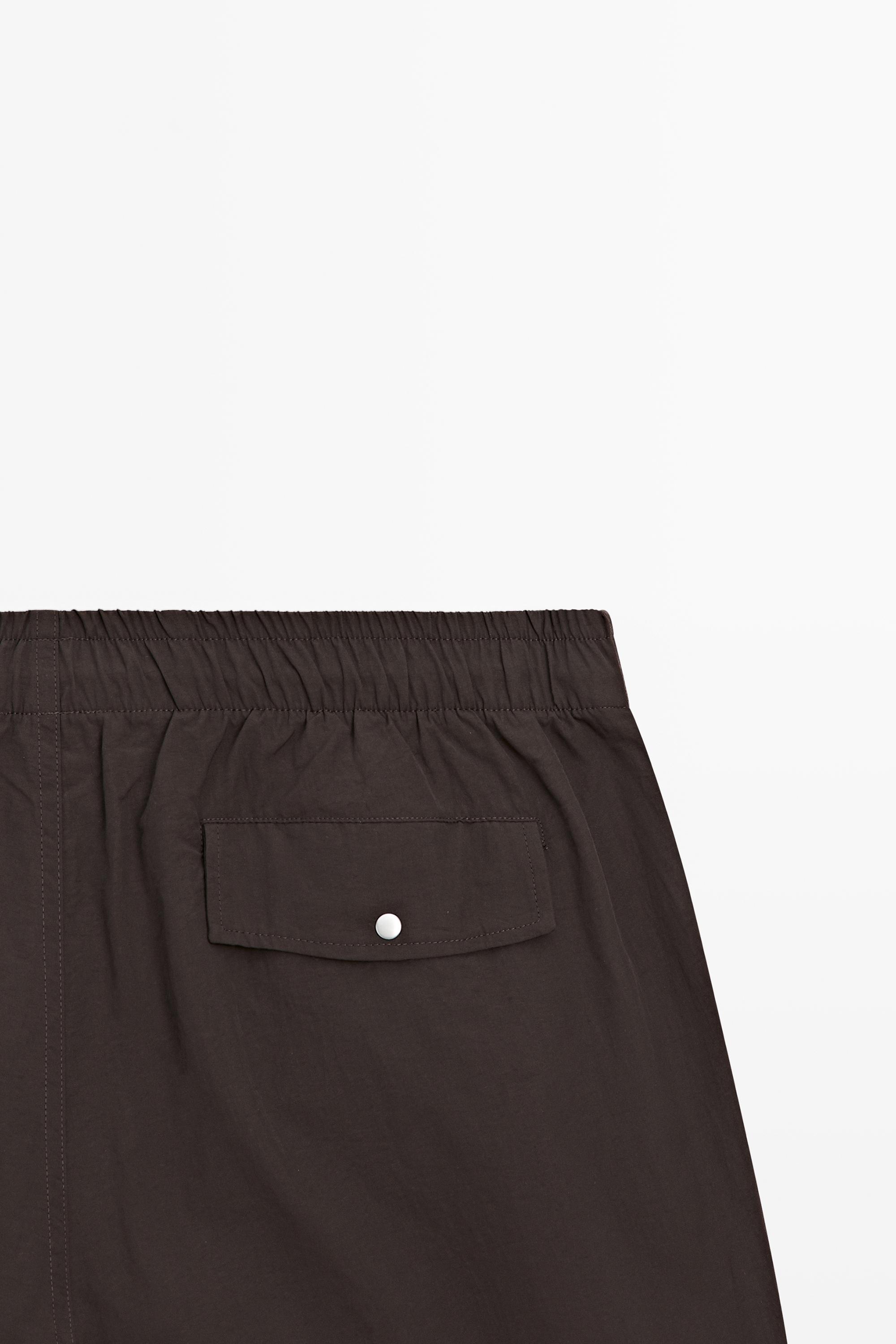 Plain swim trunks — BROWN