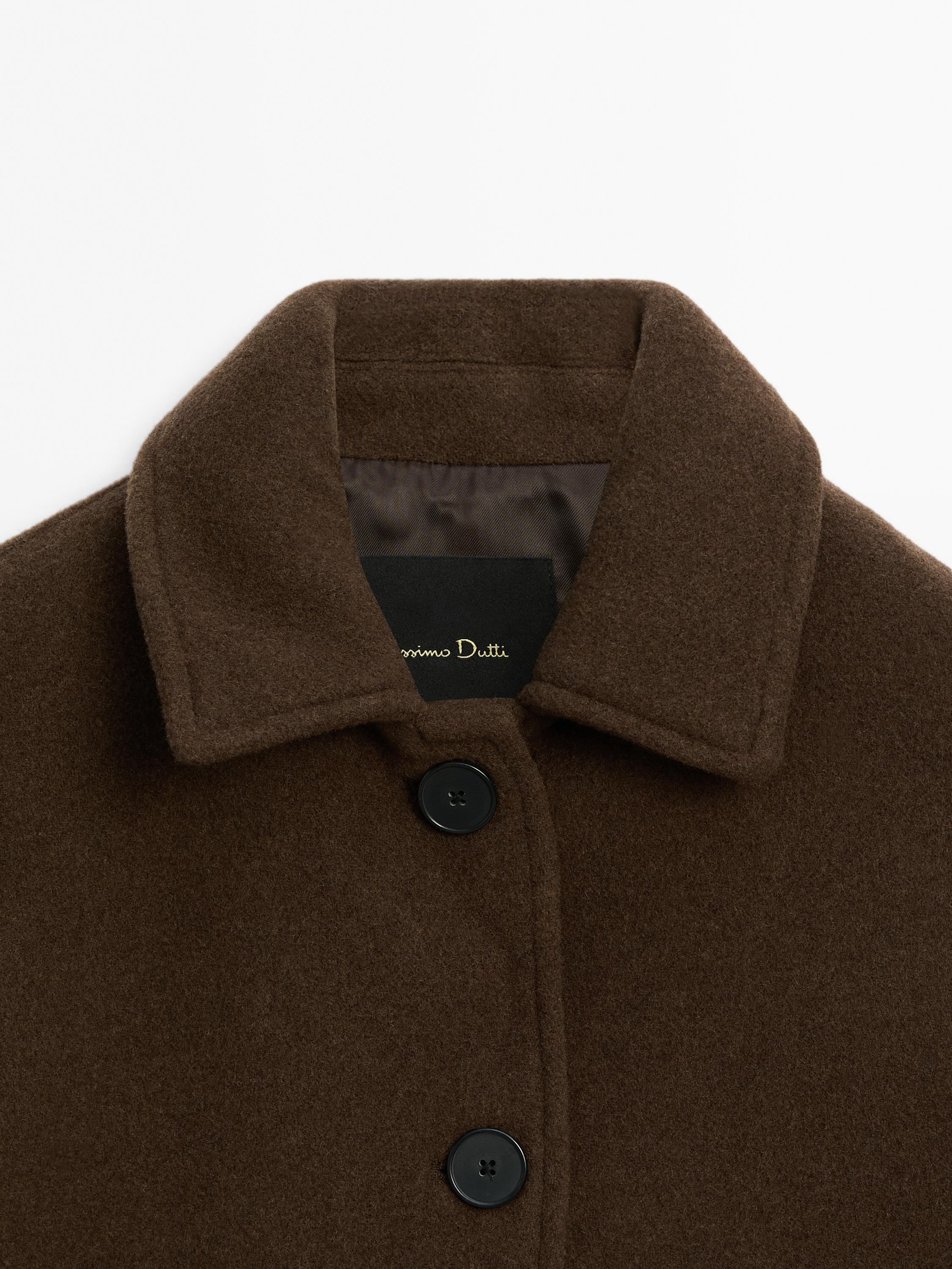 Short wool blend jacket