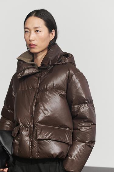 Stand-up collar down jacket — BROWN 5