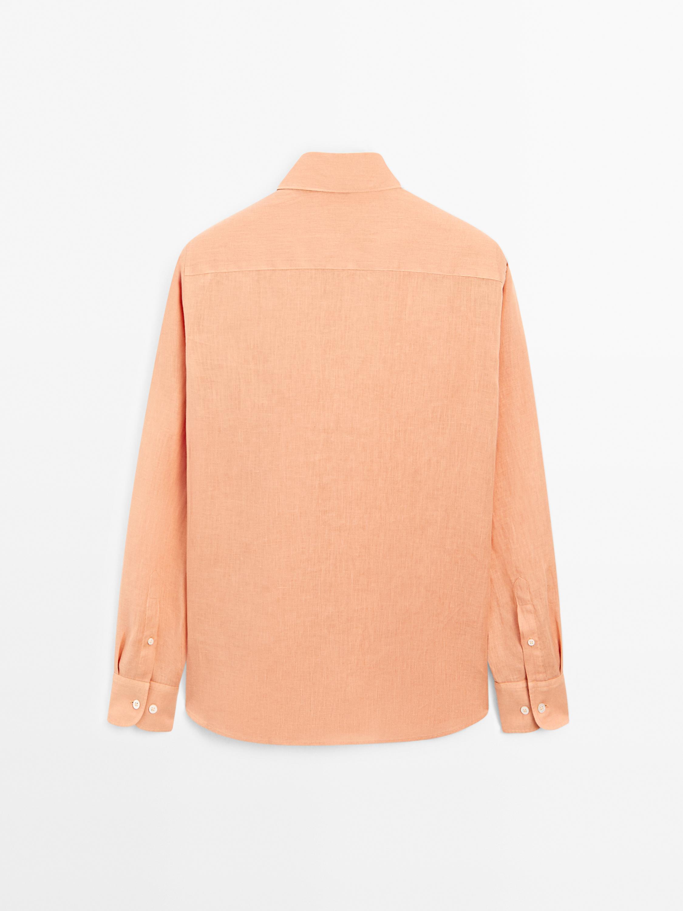 Regular fit 100% linen shirt