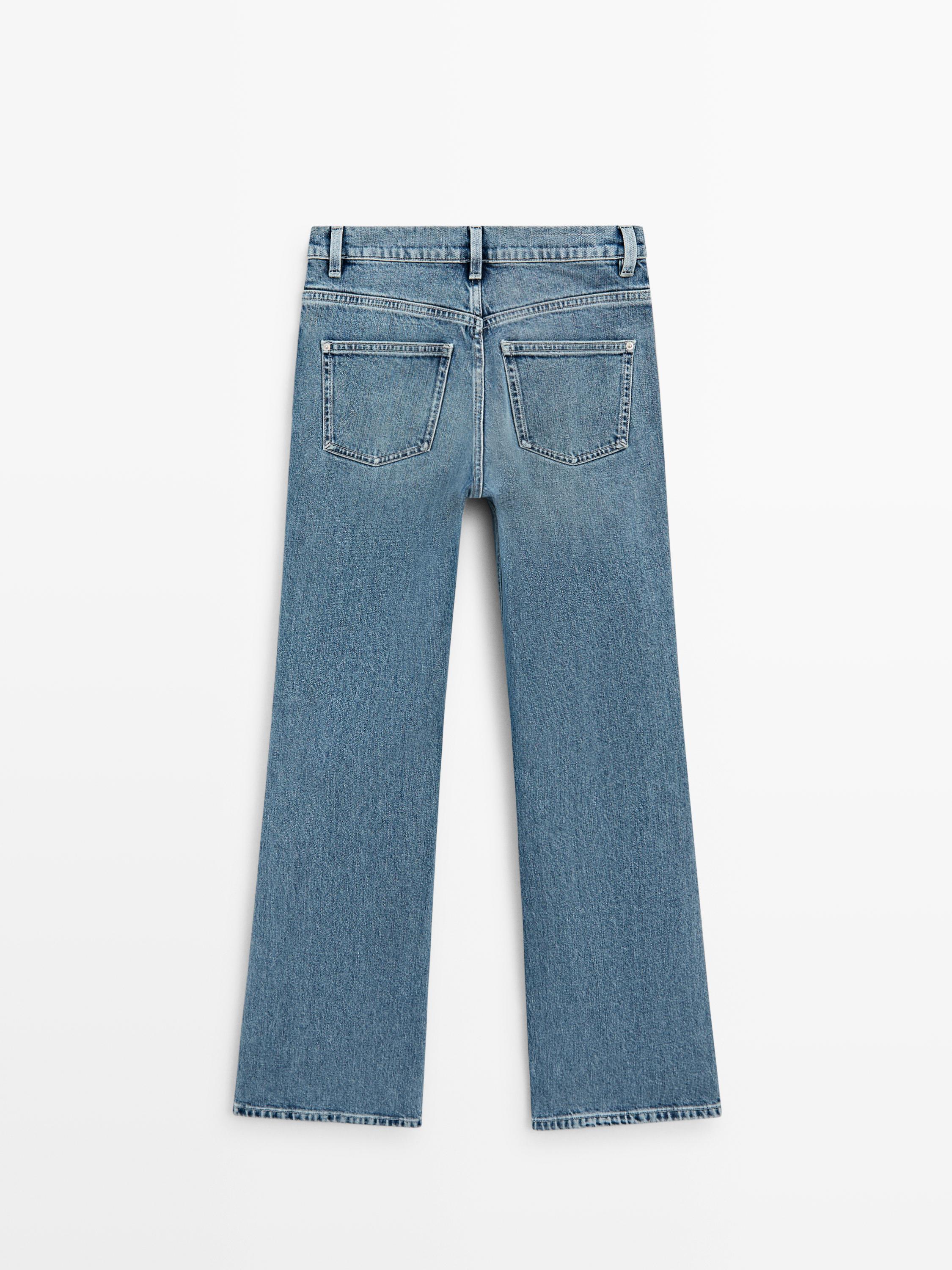 High-waist boot-cut jeans — Light Blue