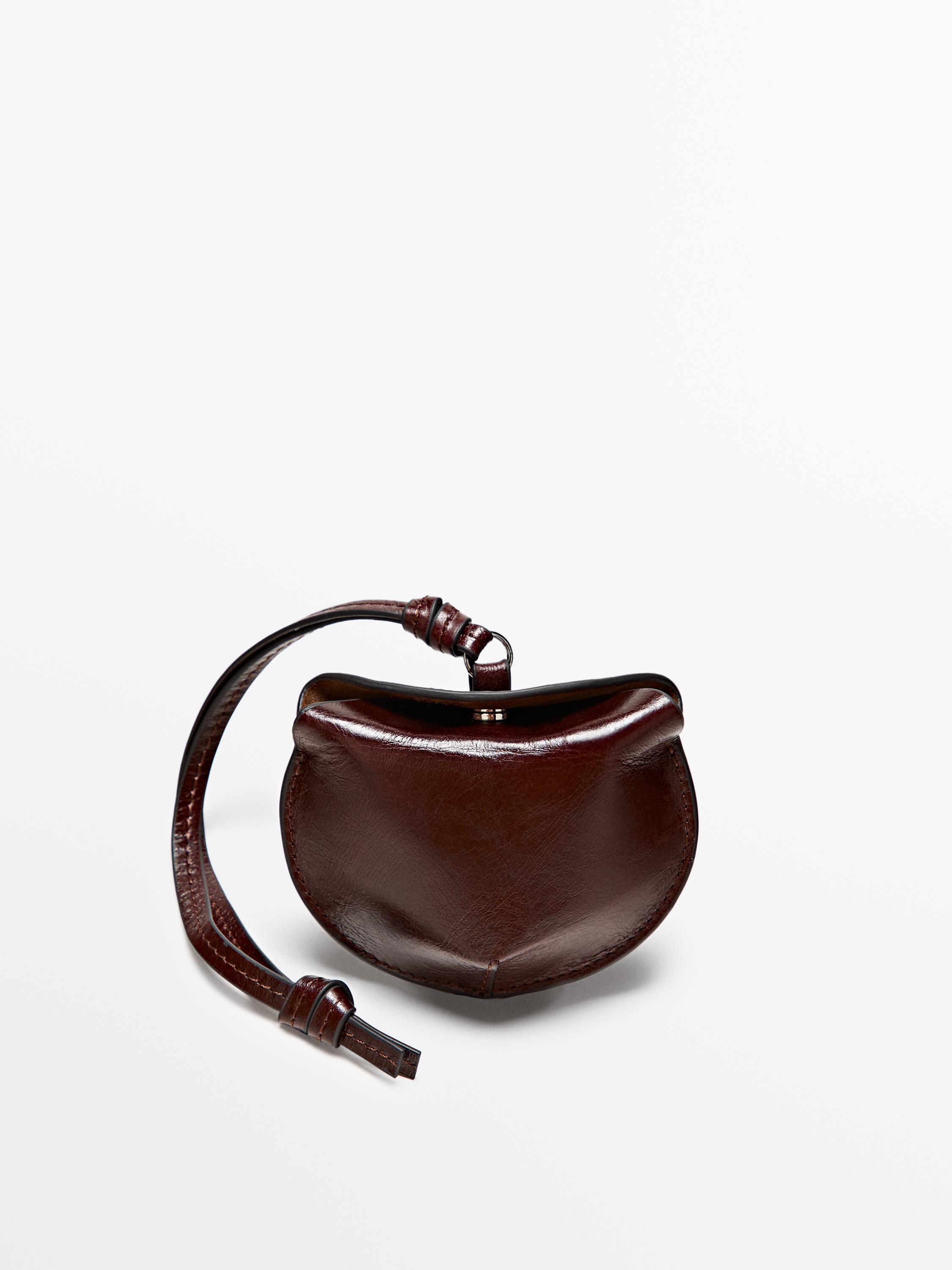 Foldable nappa leather AirPods case — BROWN MARL