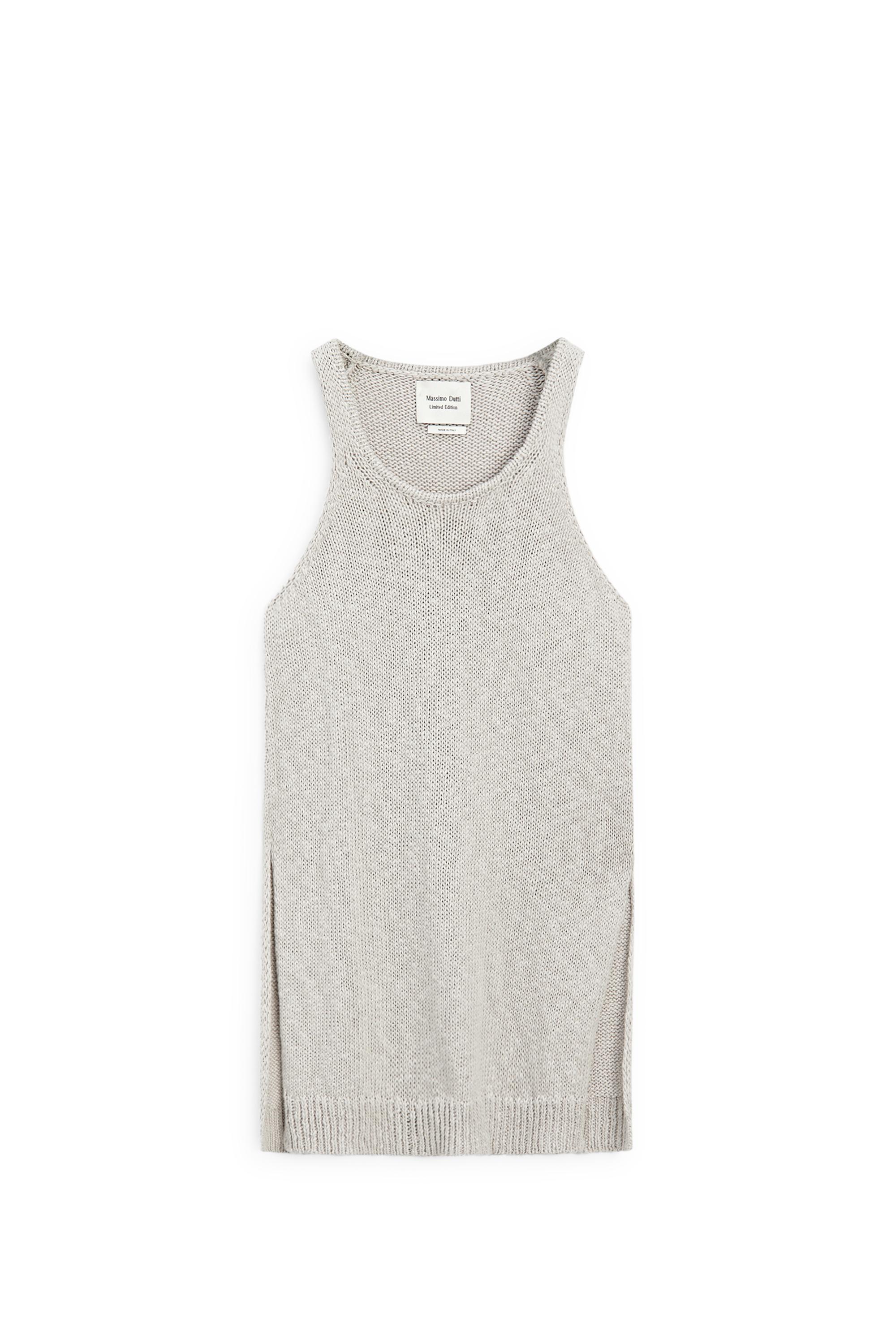 Long top with side vents - LIMITED EDITION — Pearl grey