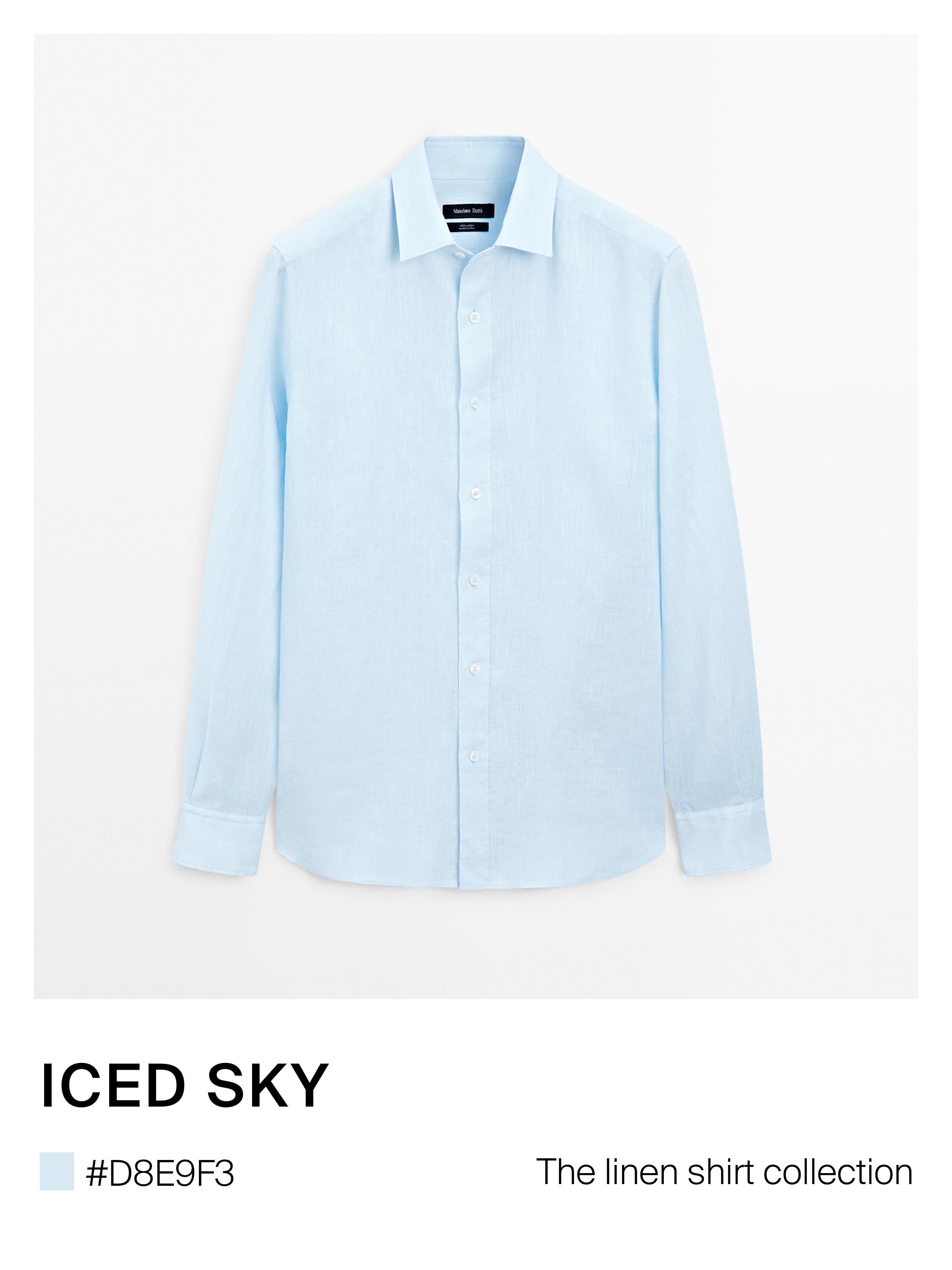 100% linen slim fit shirt
