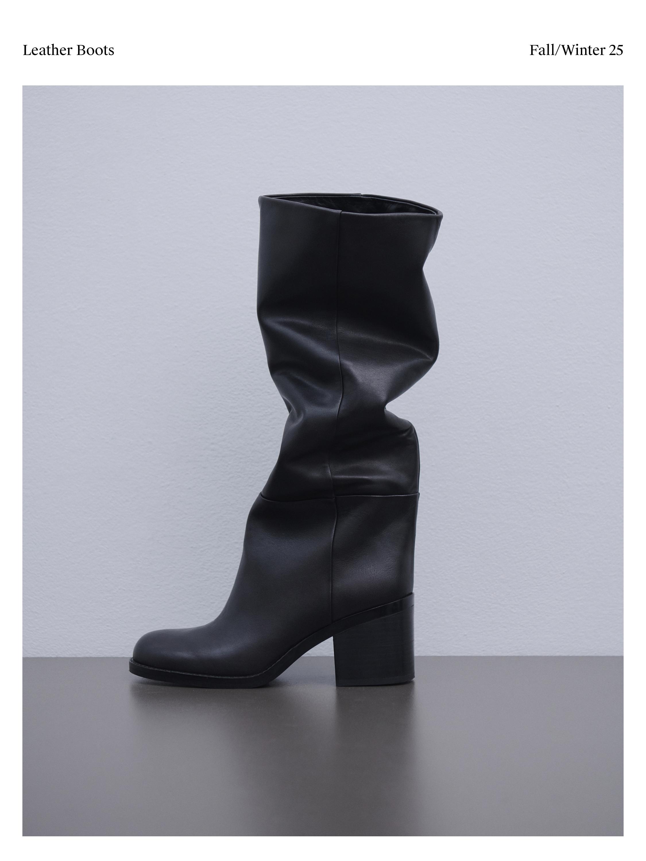 Stiefel mit breitem Absatz