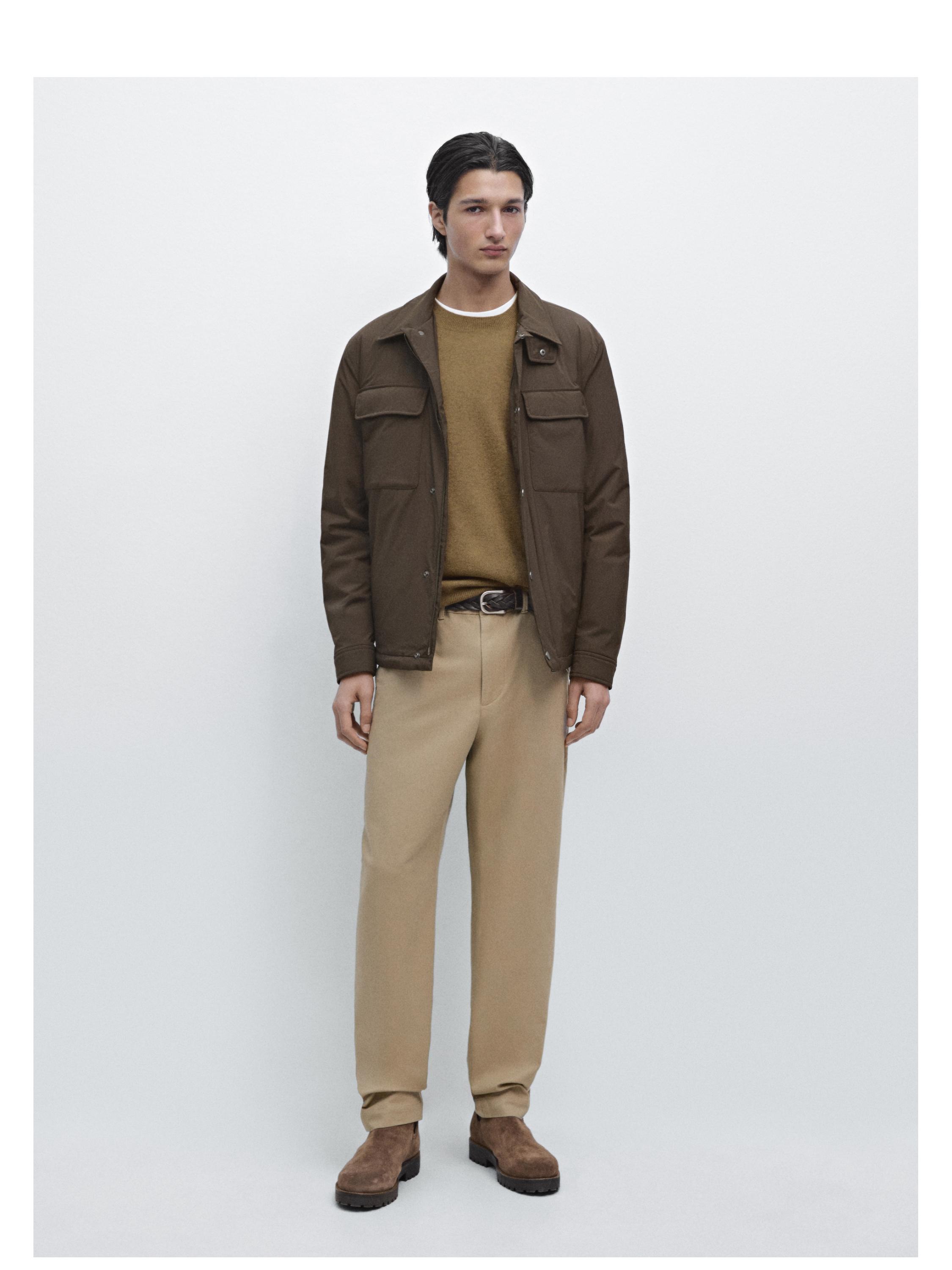 Cotton blend jogger fit trousers — OCHRE