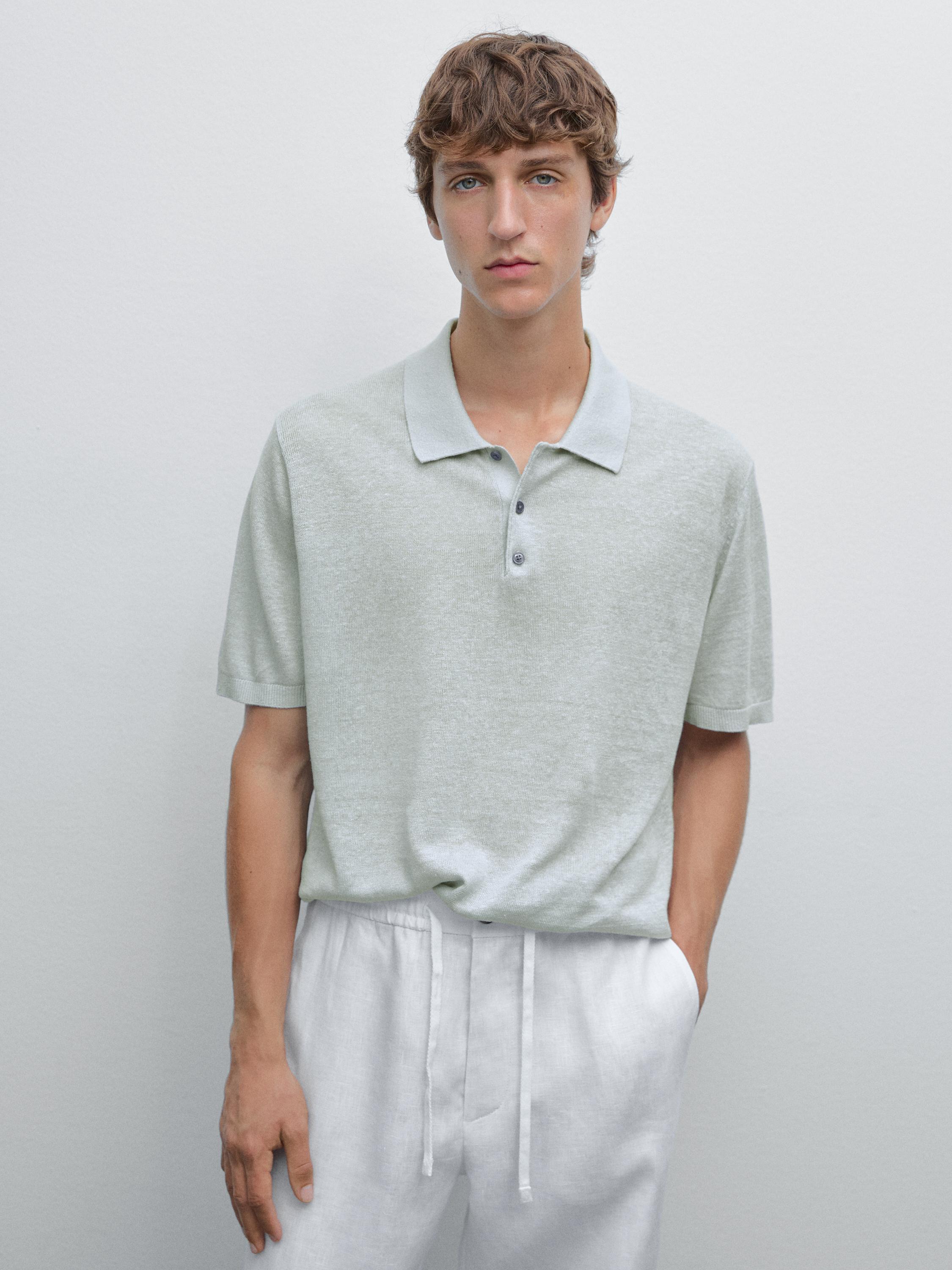 Polo en maille 100 % lin