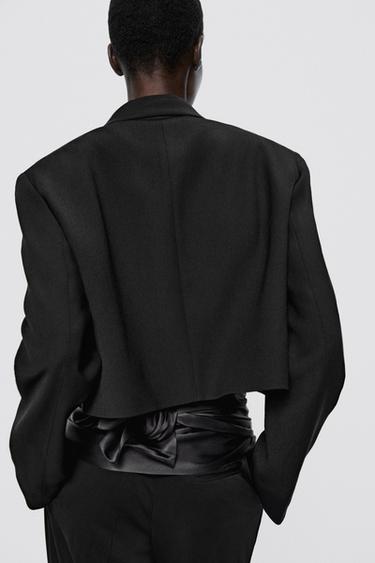 Cropped wool blazer - LIMITED EDITION — BLACK 4