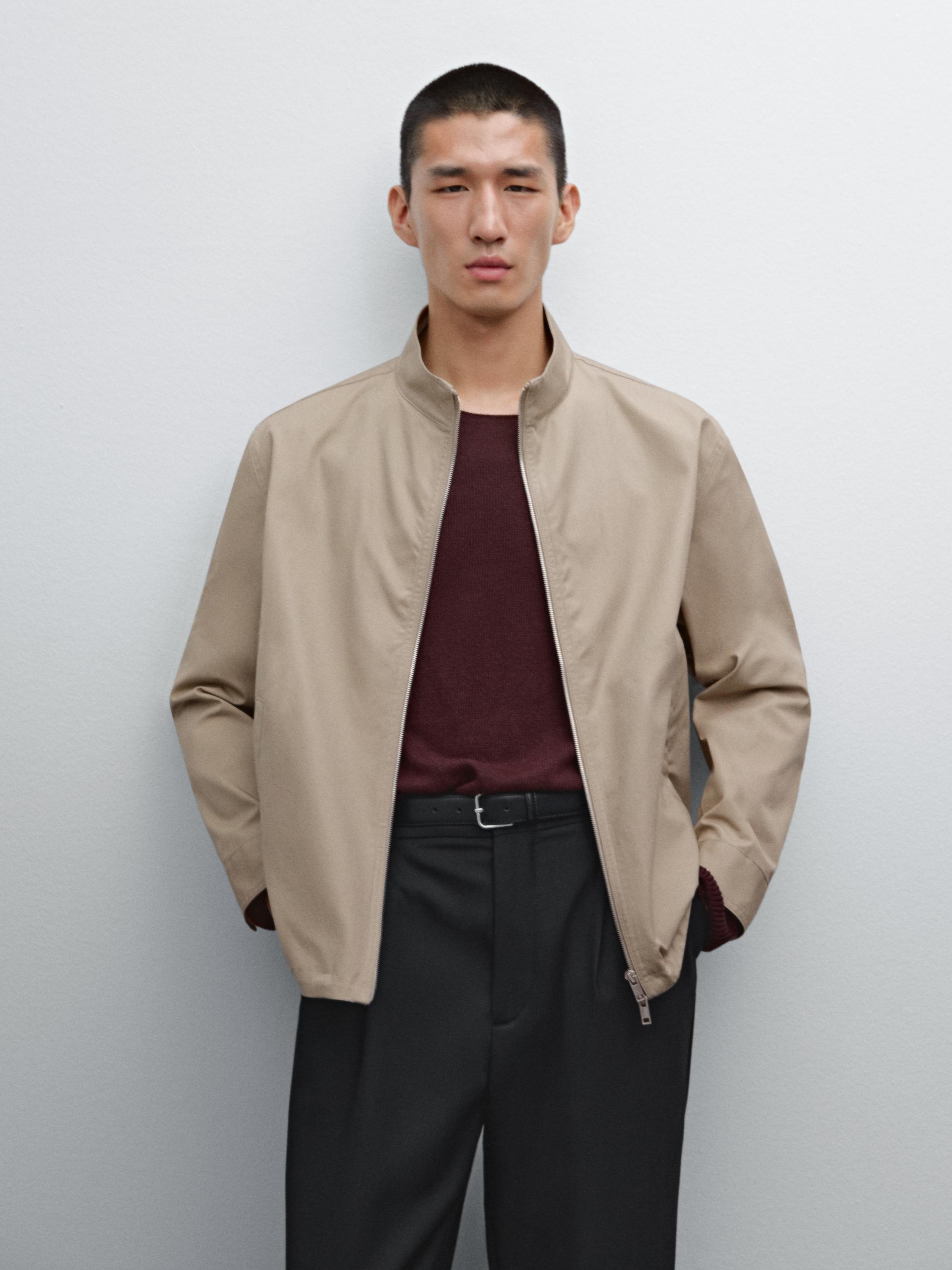 100% cotton zip jacket