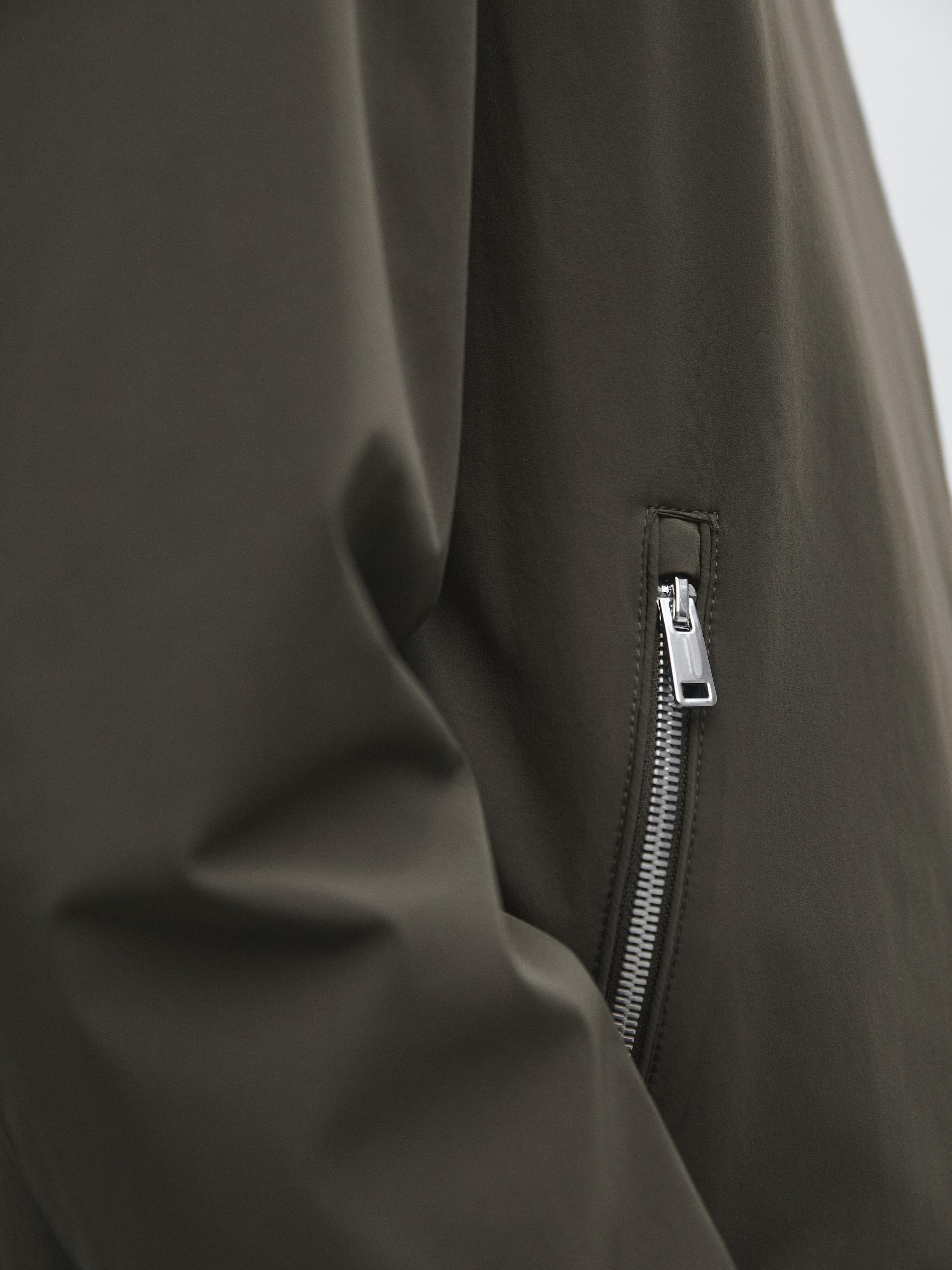 Short jacket with pocket details — KHAKI
