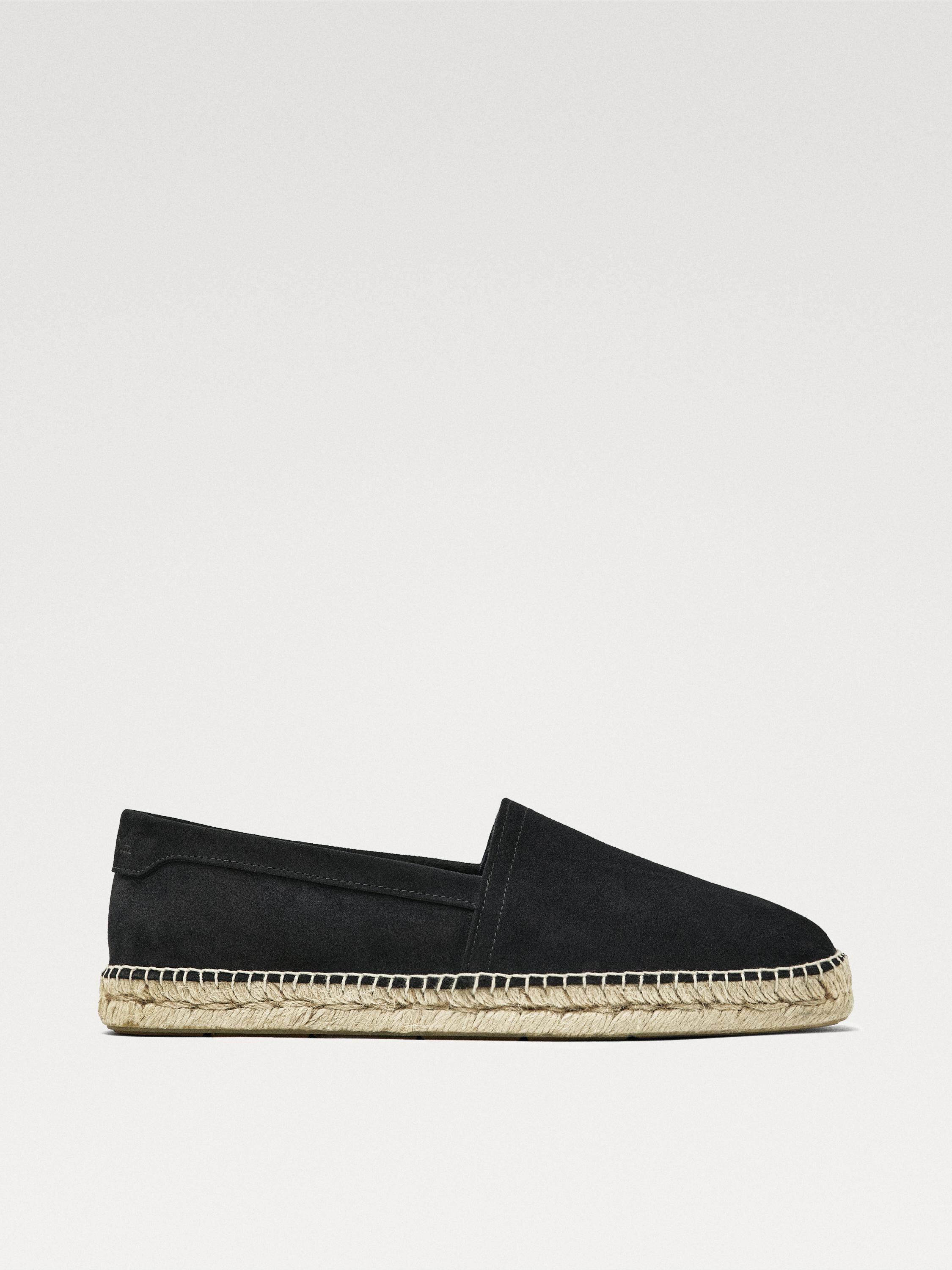 Espadrillas in pelle scamosciata