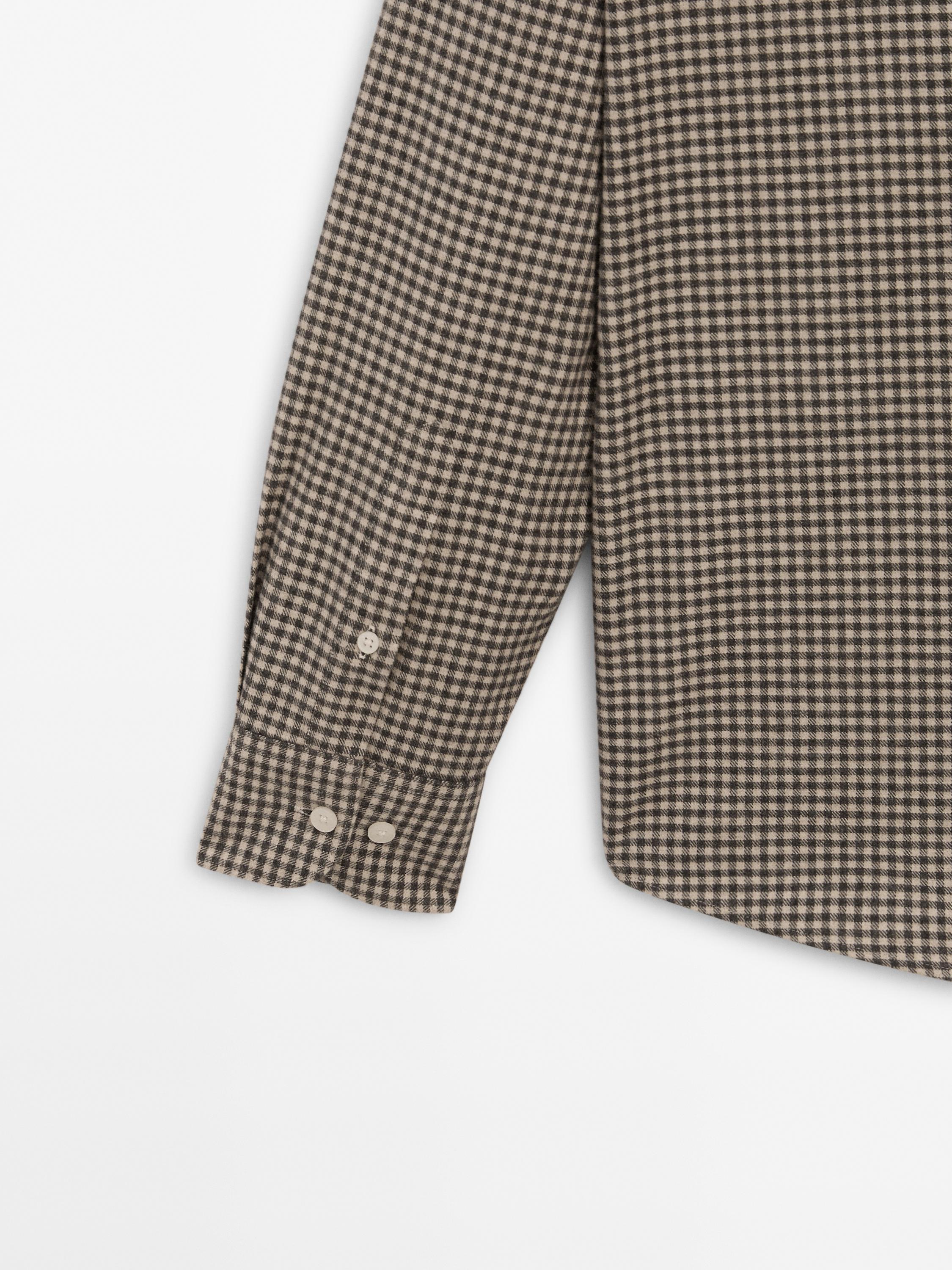 Regular fit twill cotton shirt
