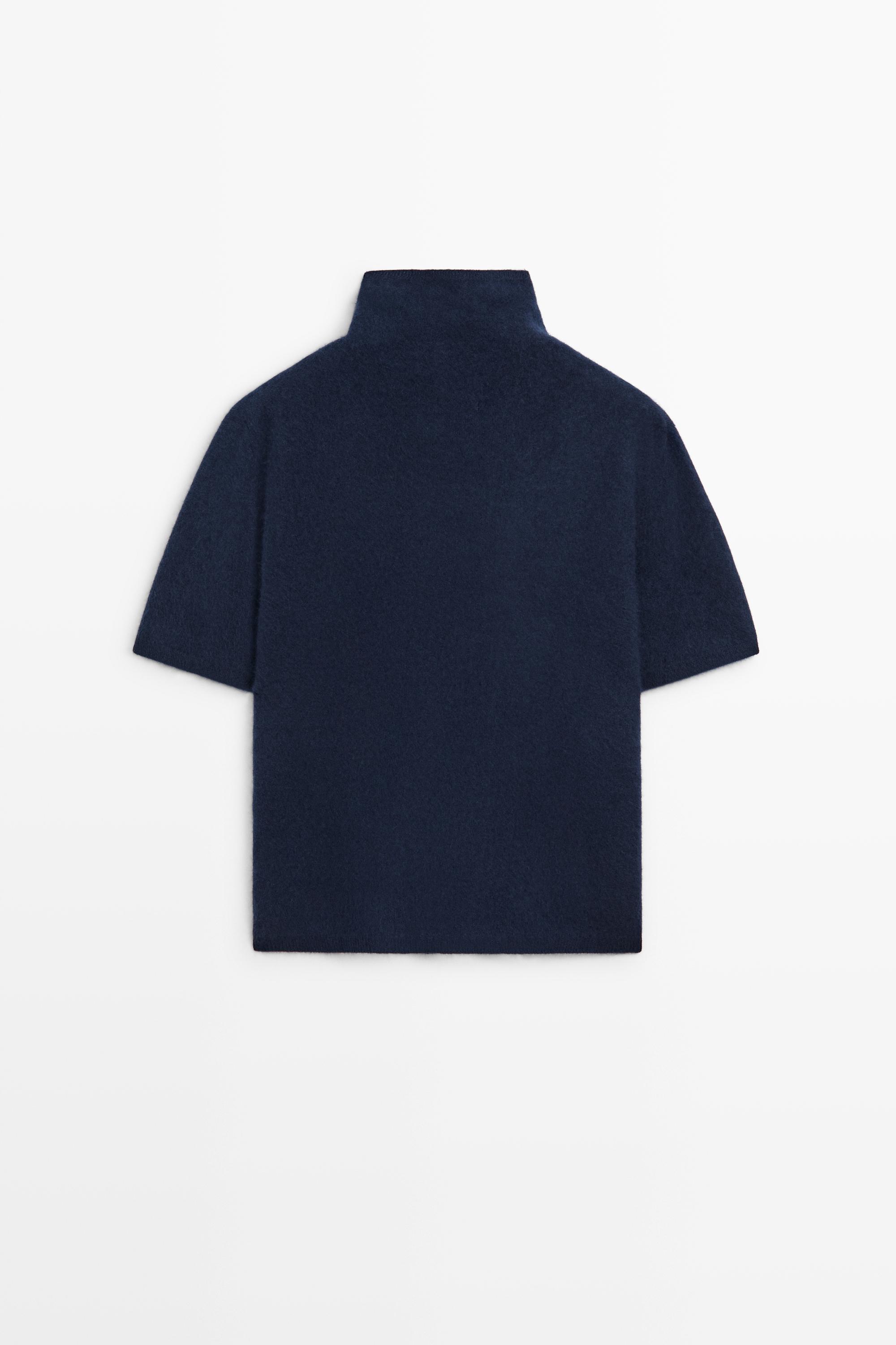 100% wool oversize short-sleeve knit sweater - thumbnail 6