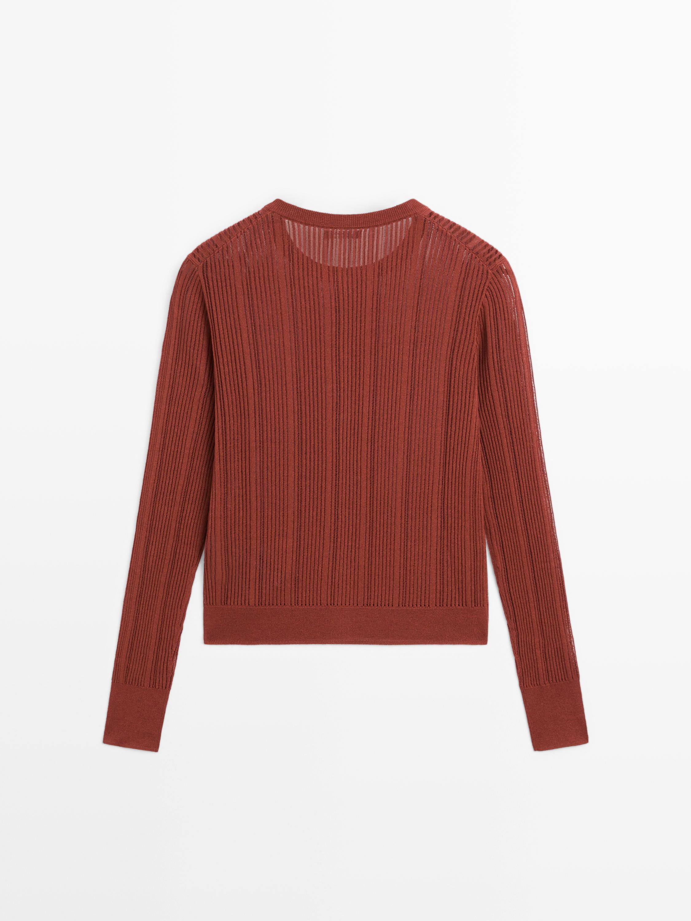 Long sleeve cutwork cardigan