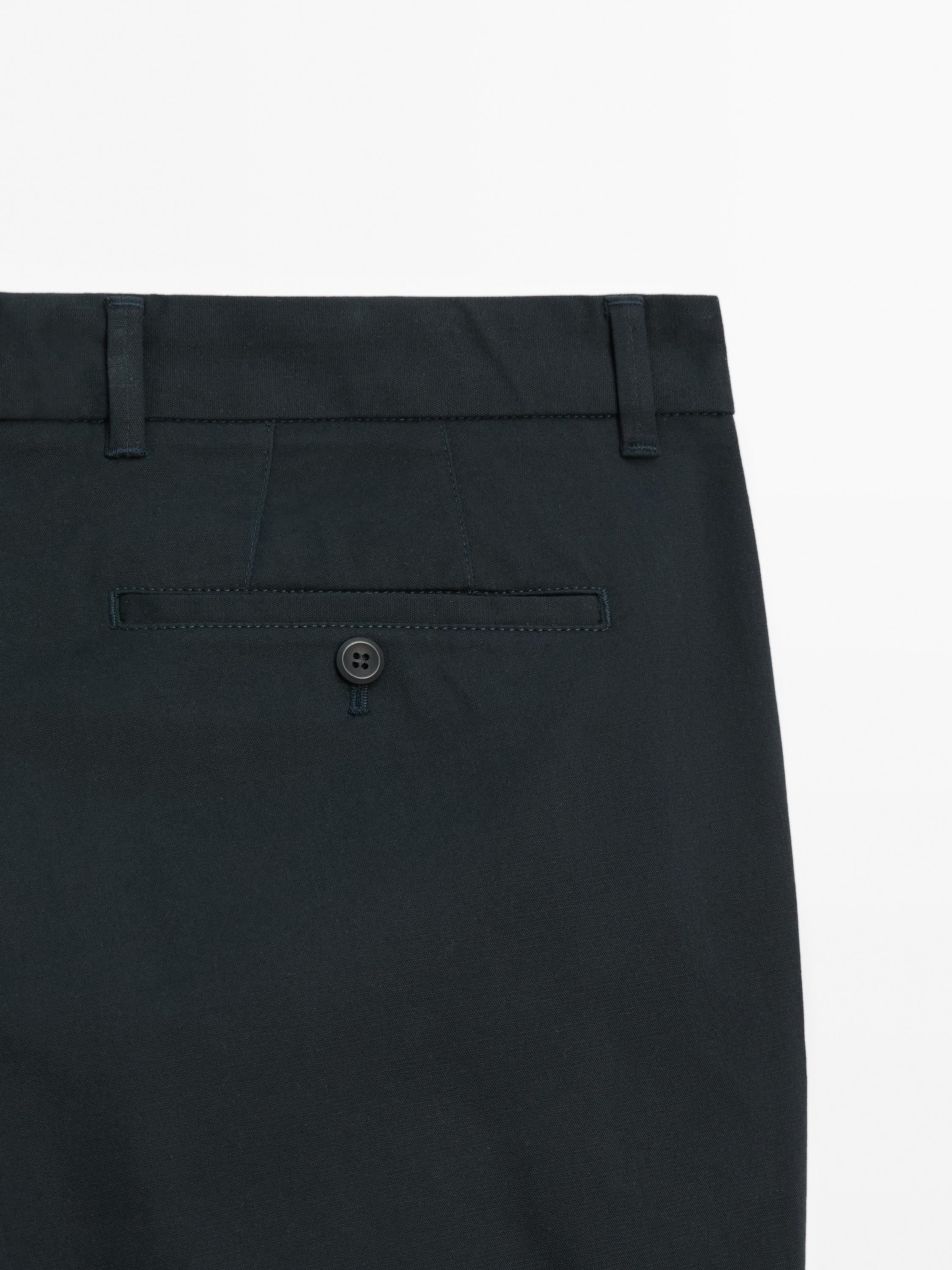 Pantalón slim fit confort mezcla algodón