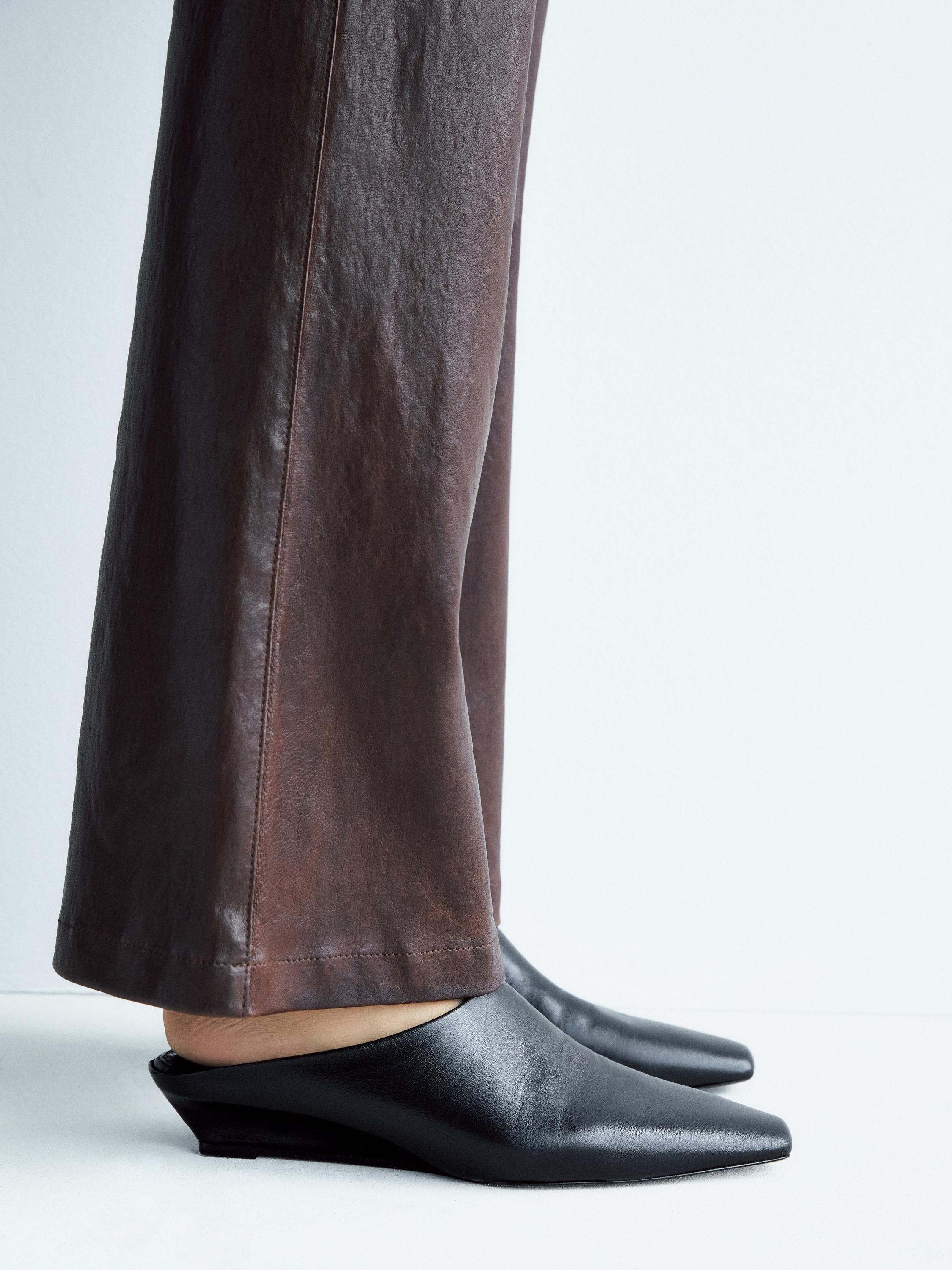 Wedge heeled mules