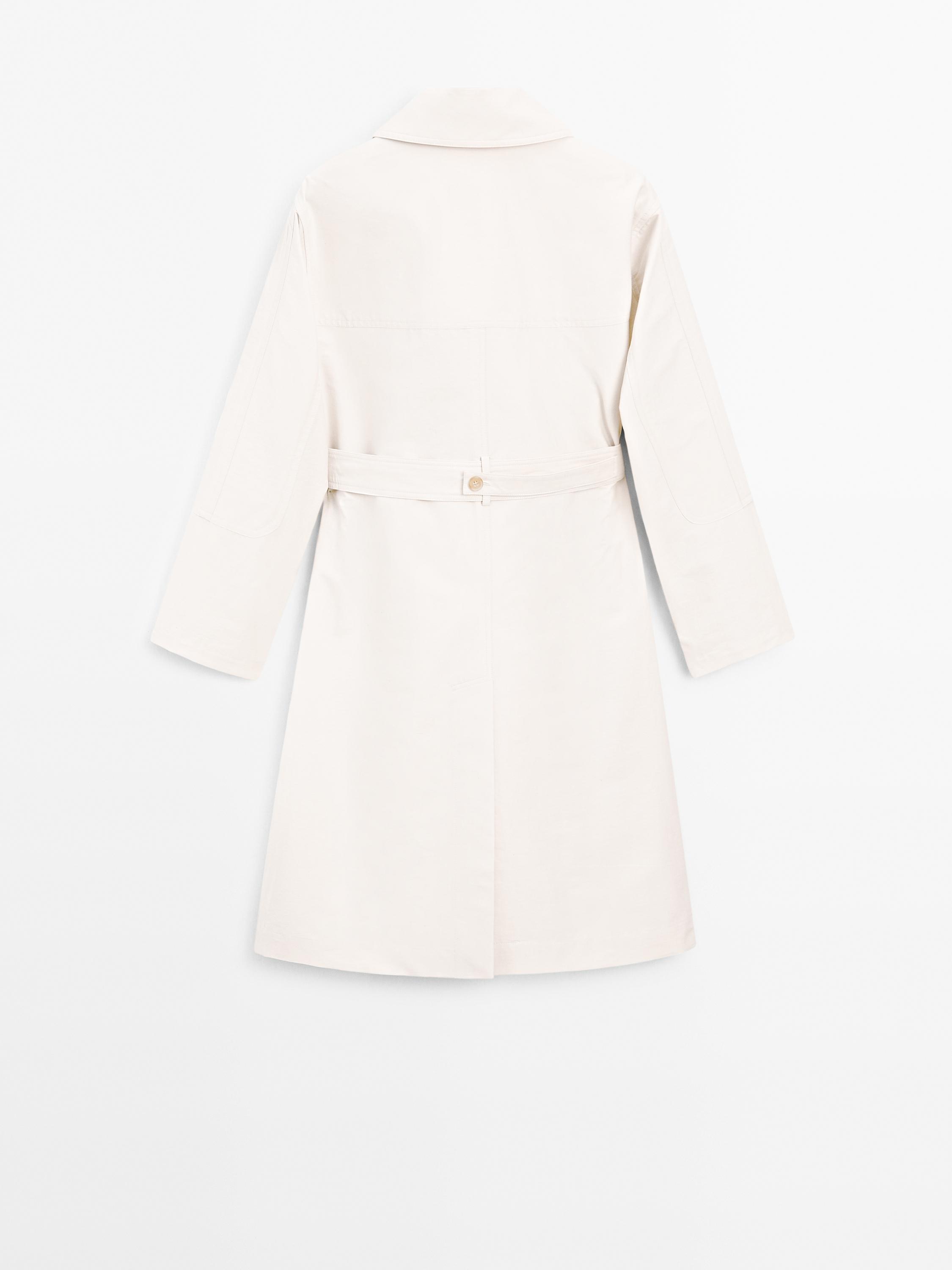 Cotton blend trench coat