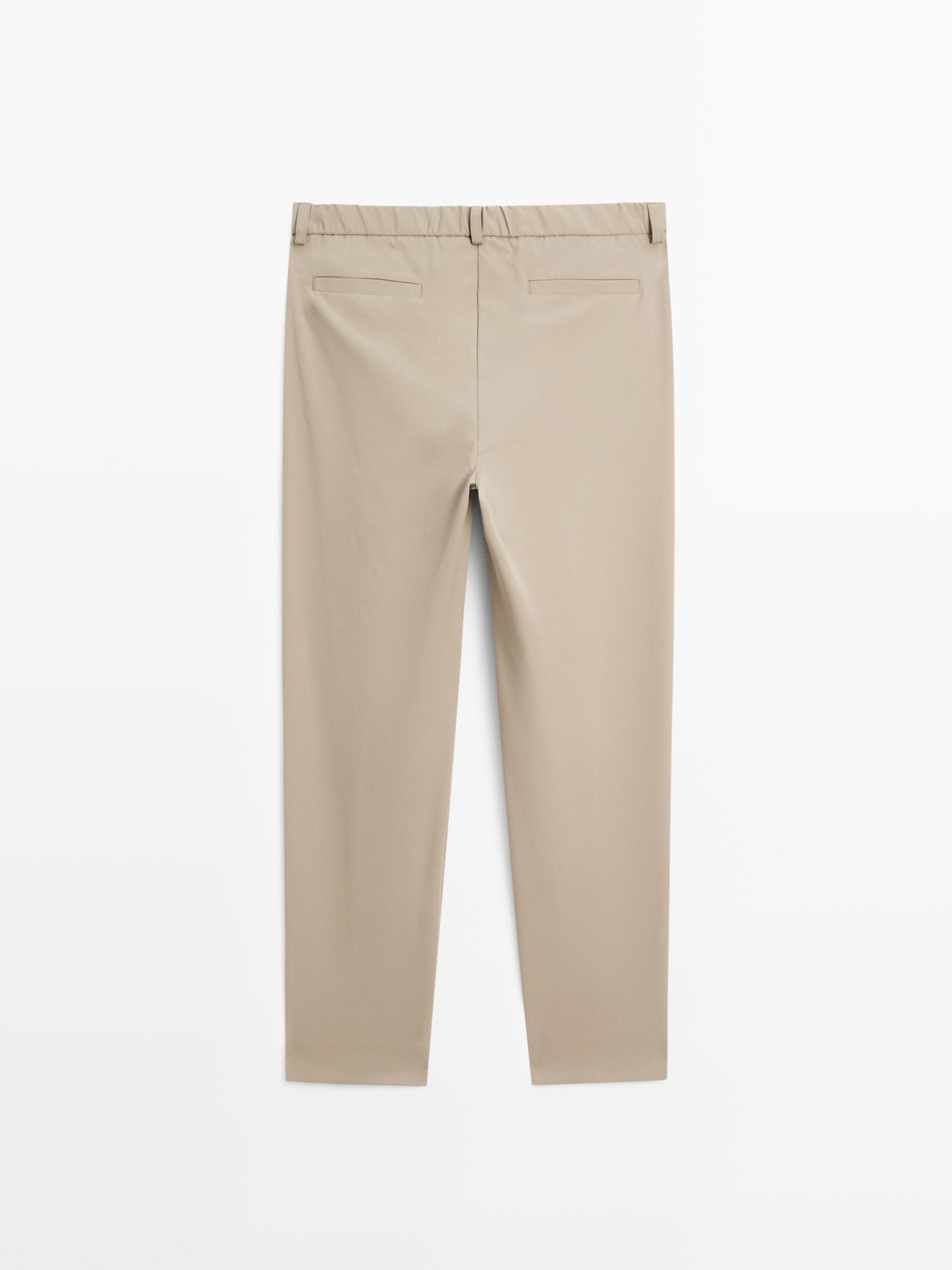 Regular-fit technical trousers — MOLE BROWN