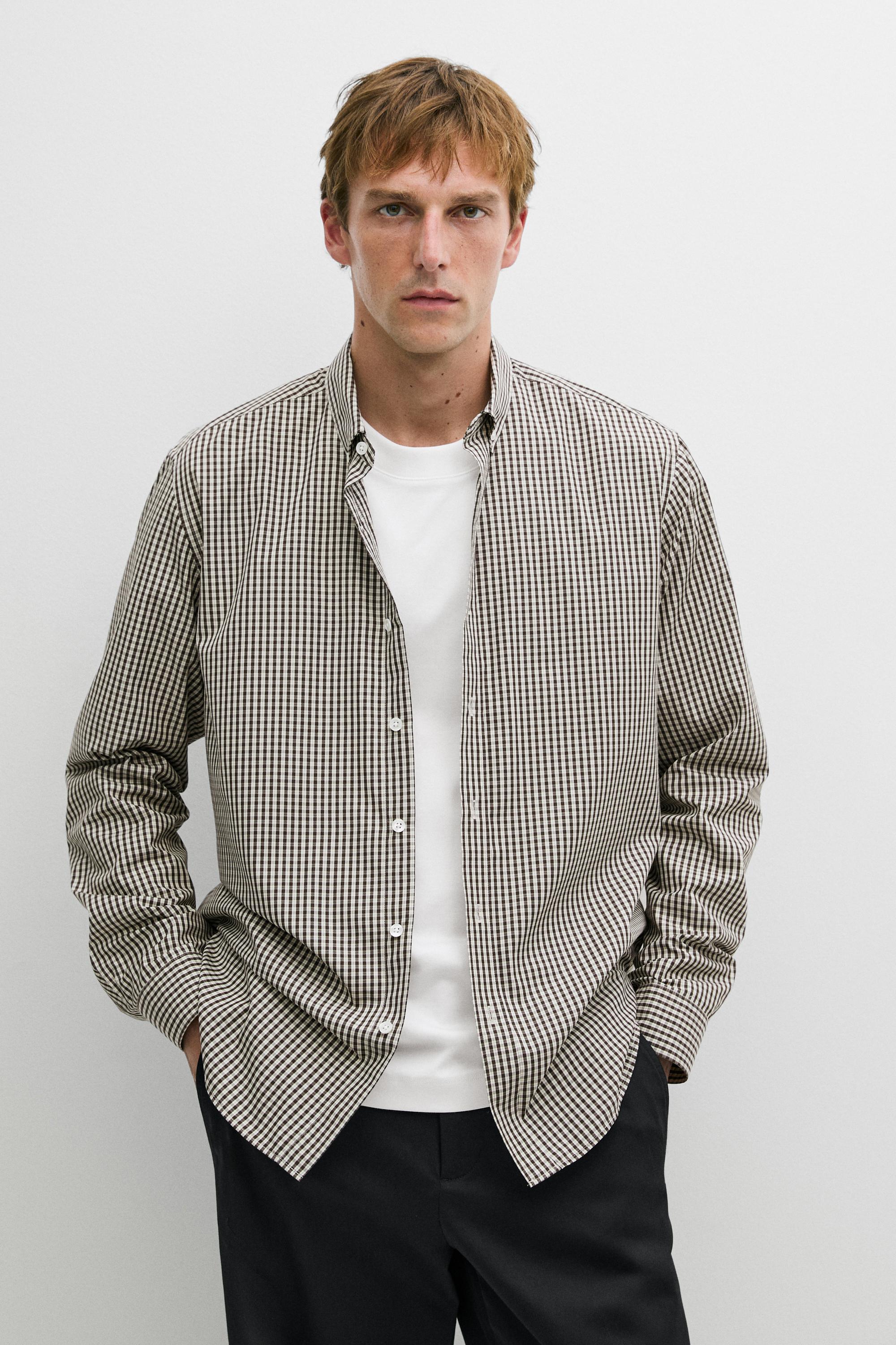 Camisa regular fit cadros