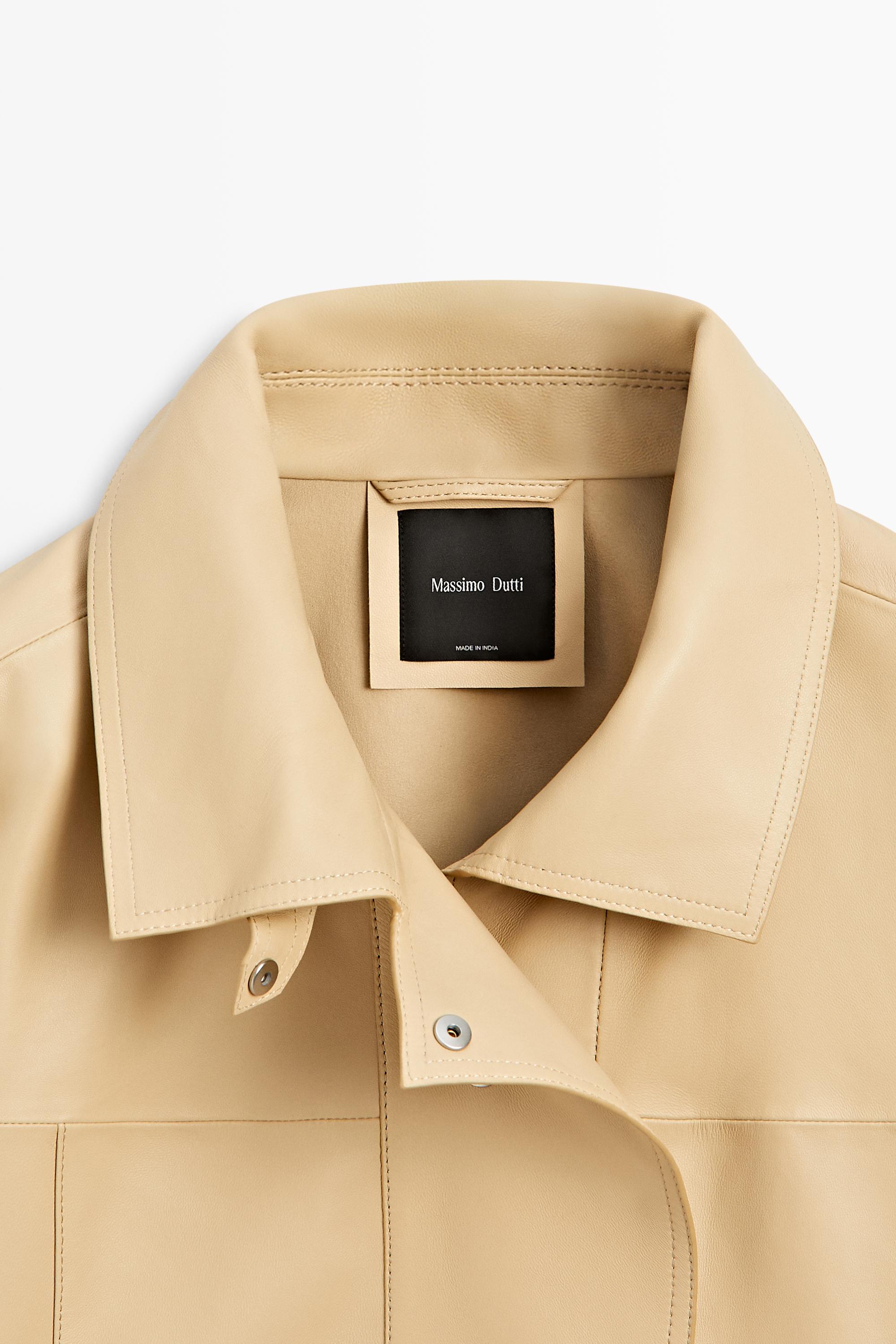 Nappa leather shirt — Vanilla