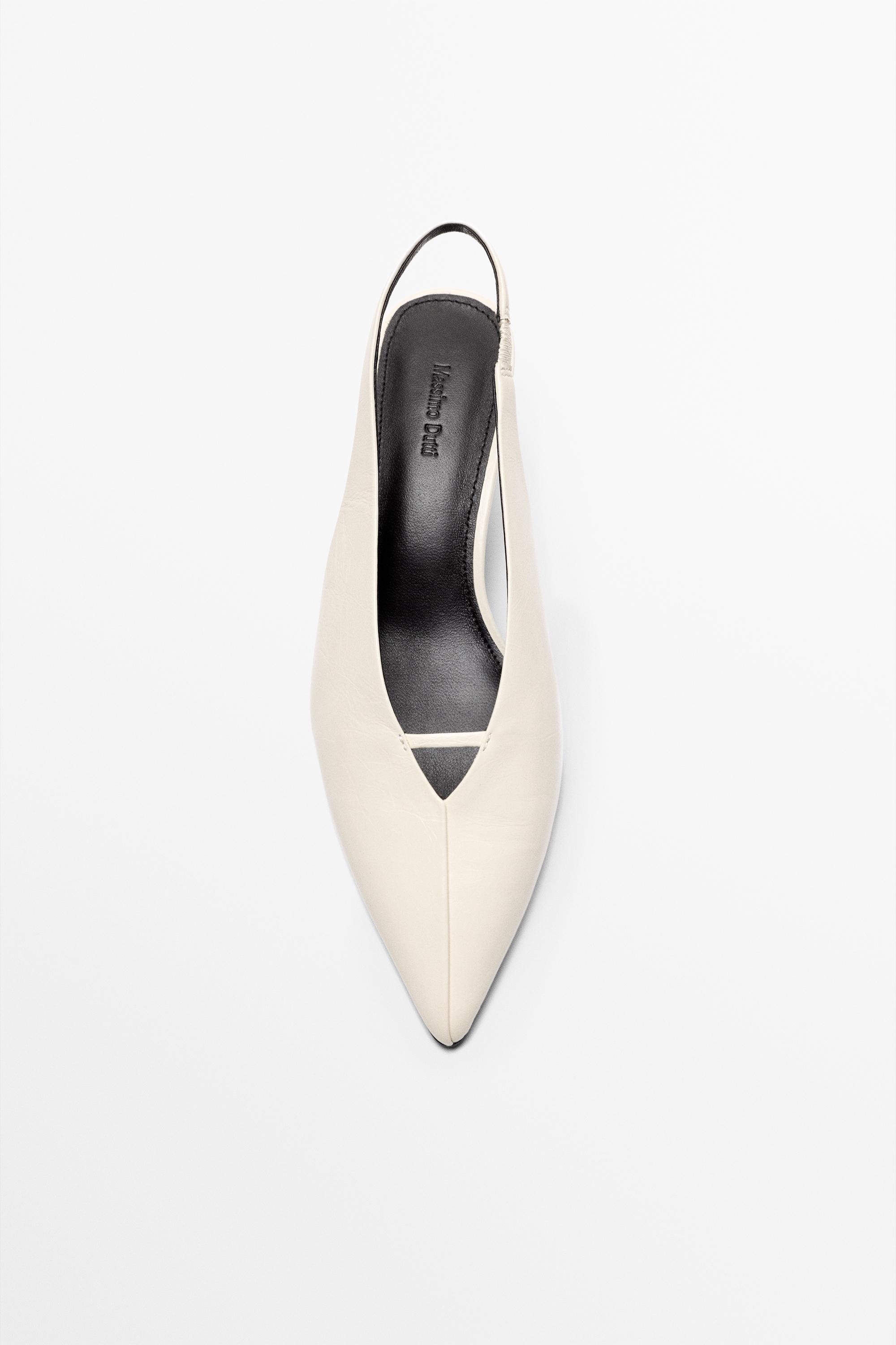 Slingback heels — WHITE