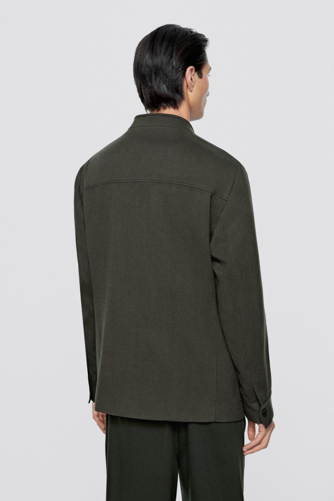 Stand collar overshirt - LIMITED EDITION — GREEN