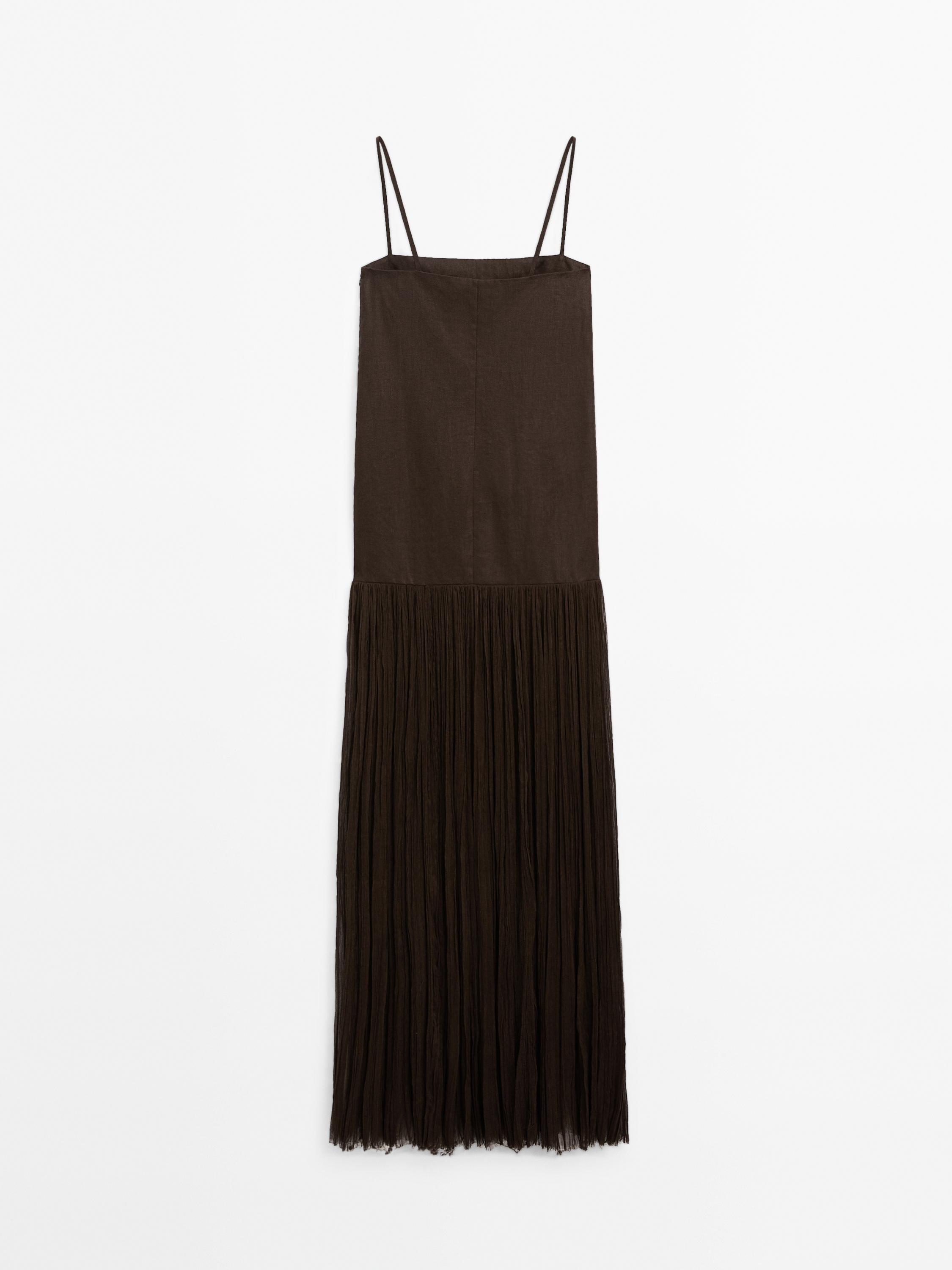 Contrast long dress - Studio