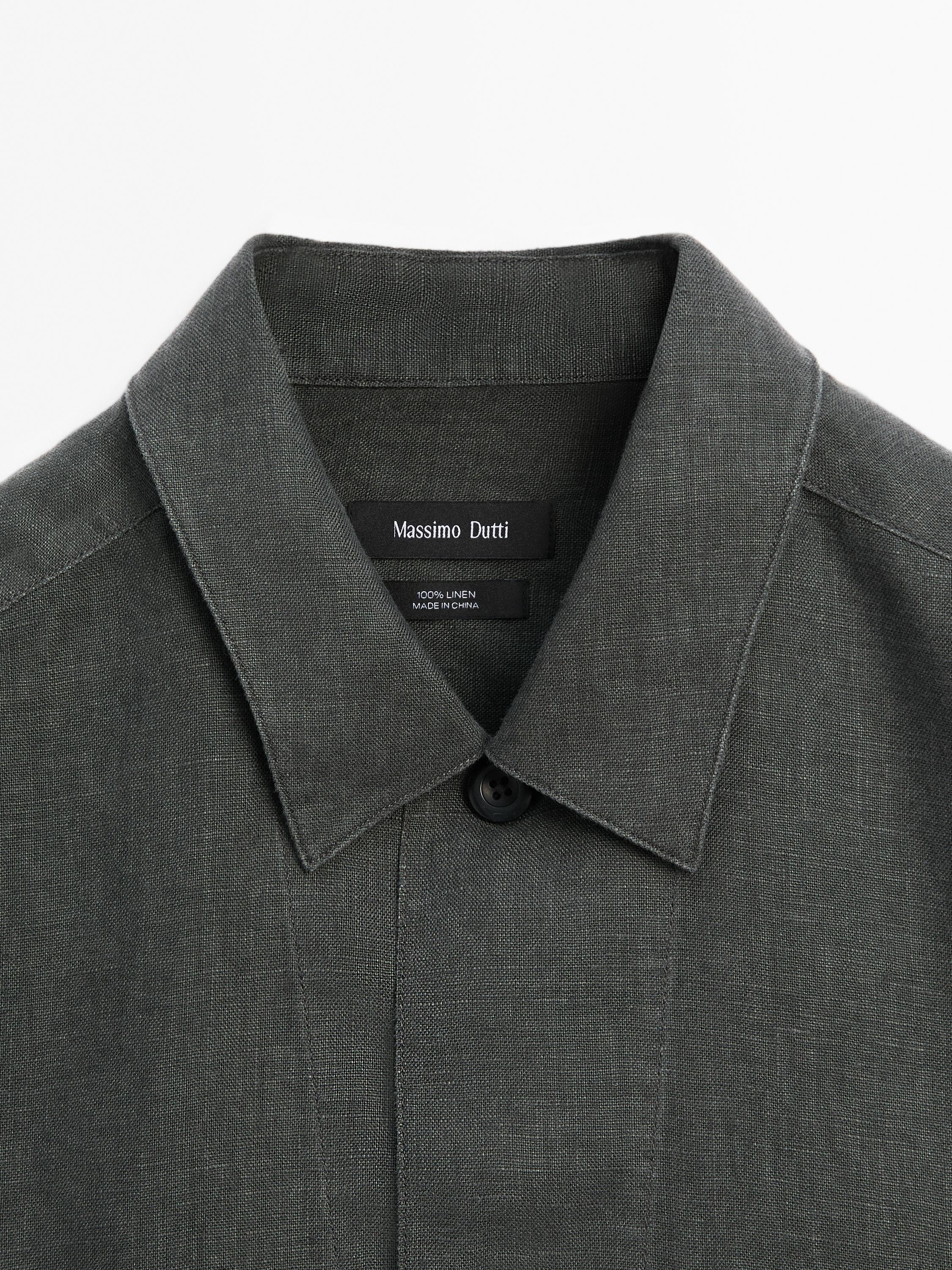 100% linen overshirt