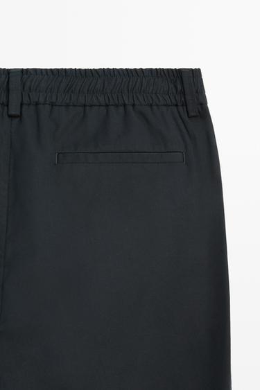 Cotton blend jogger fit pants — NAVY BLUE 7