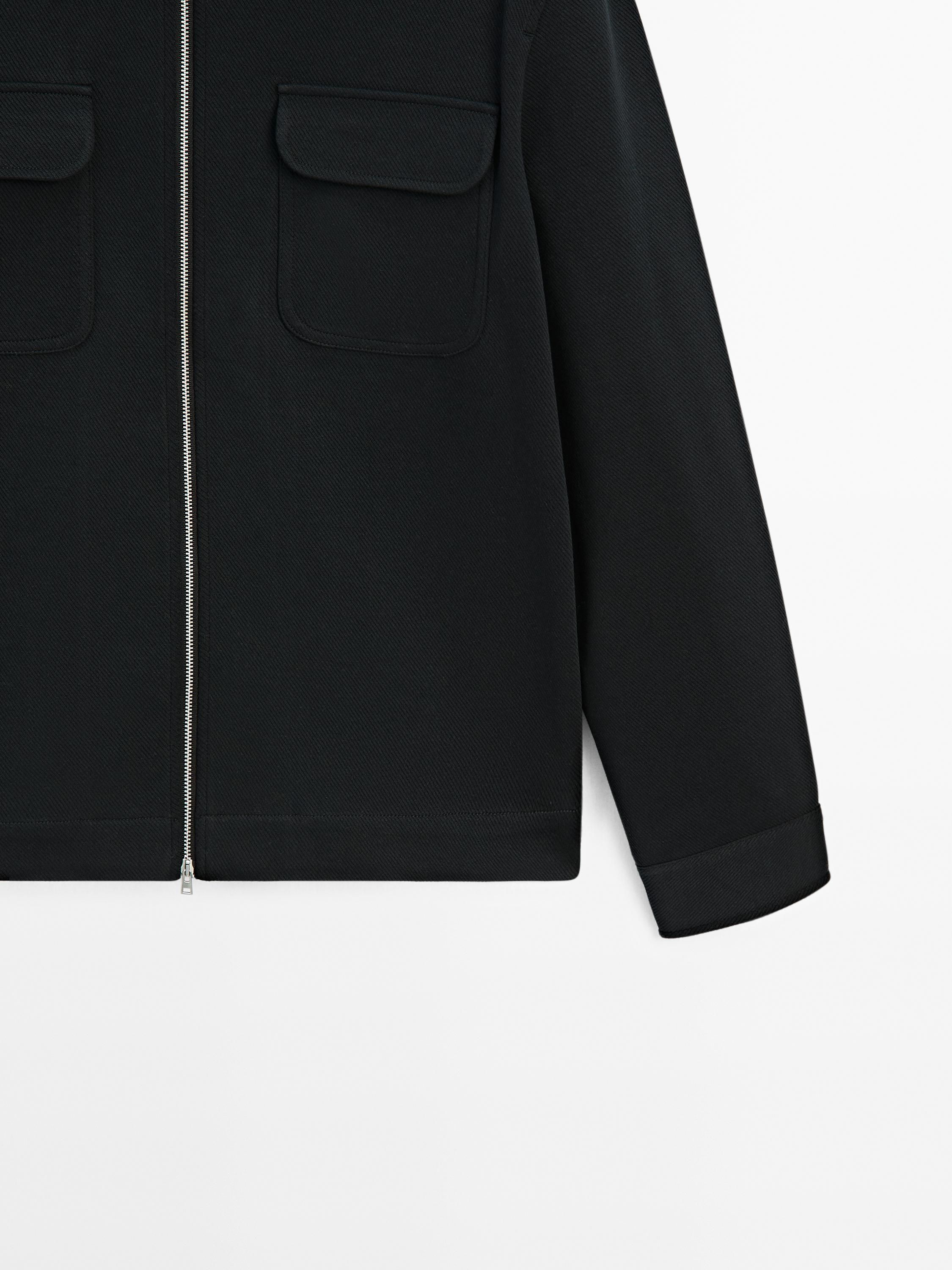 Jacke aus Baumwolltwill mit Taschen
