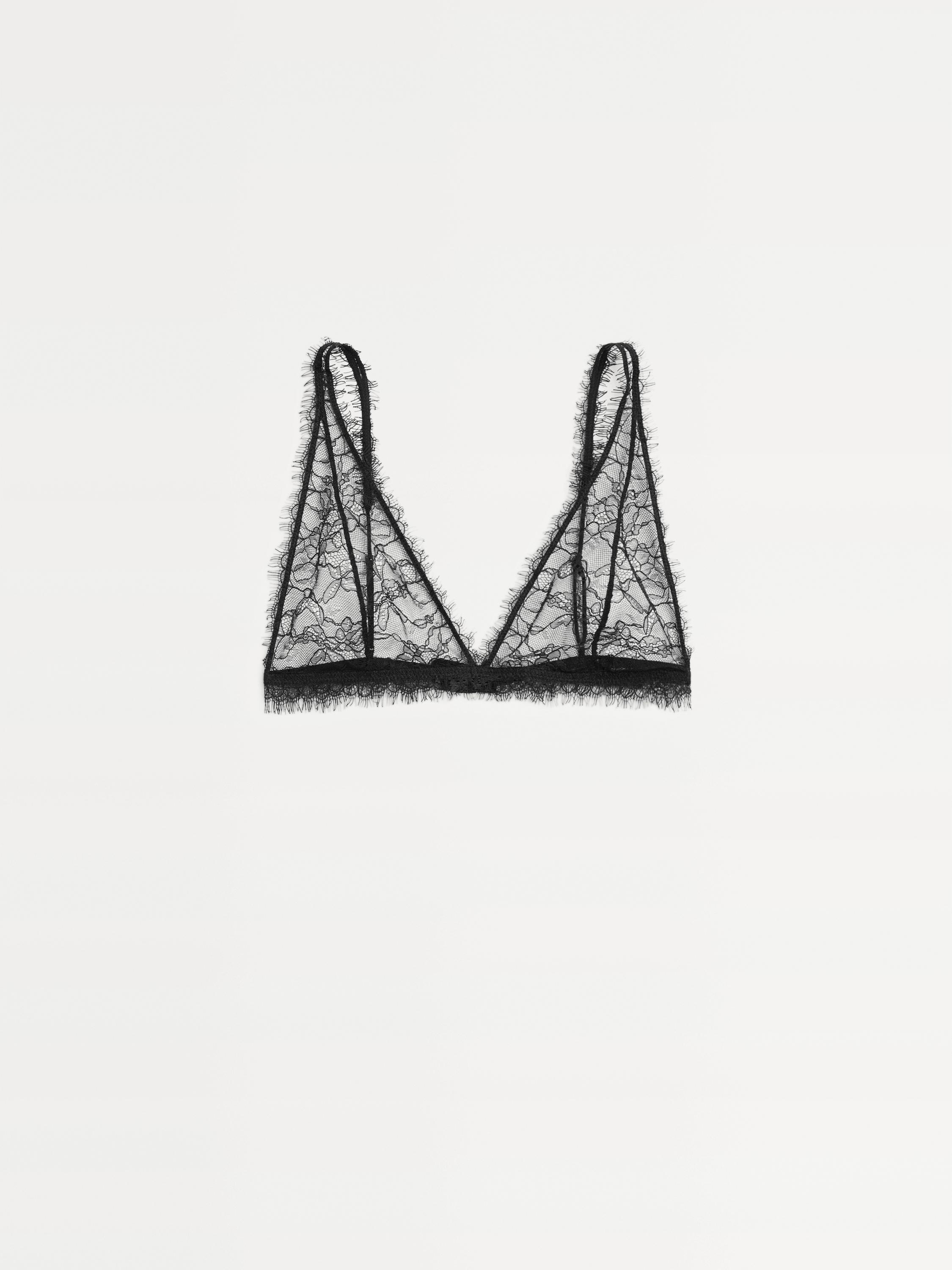 Bralette de encaje detalle desflecado