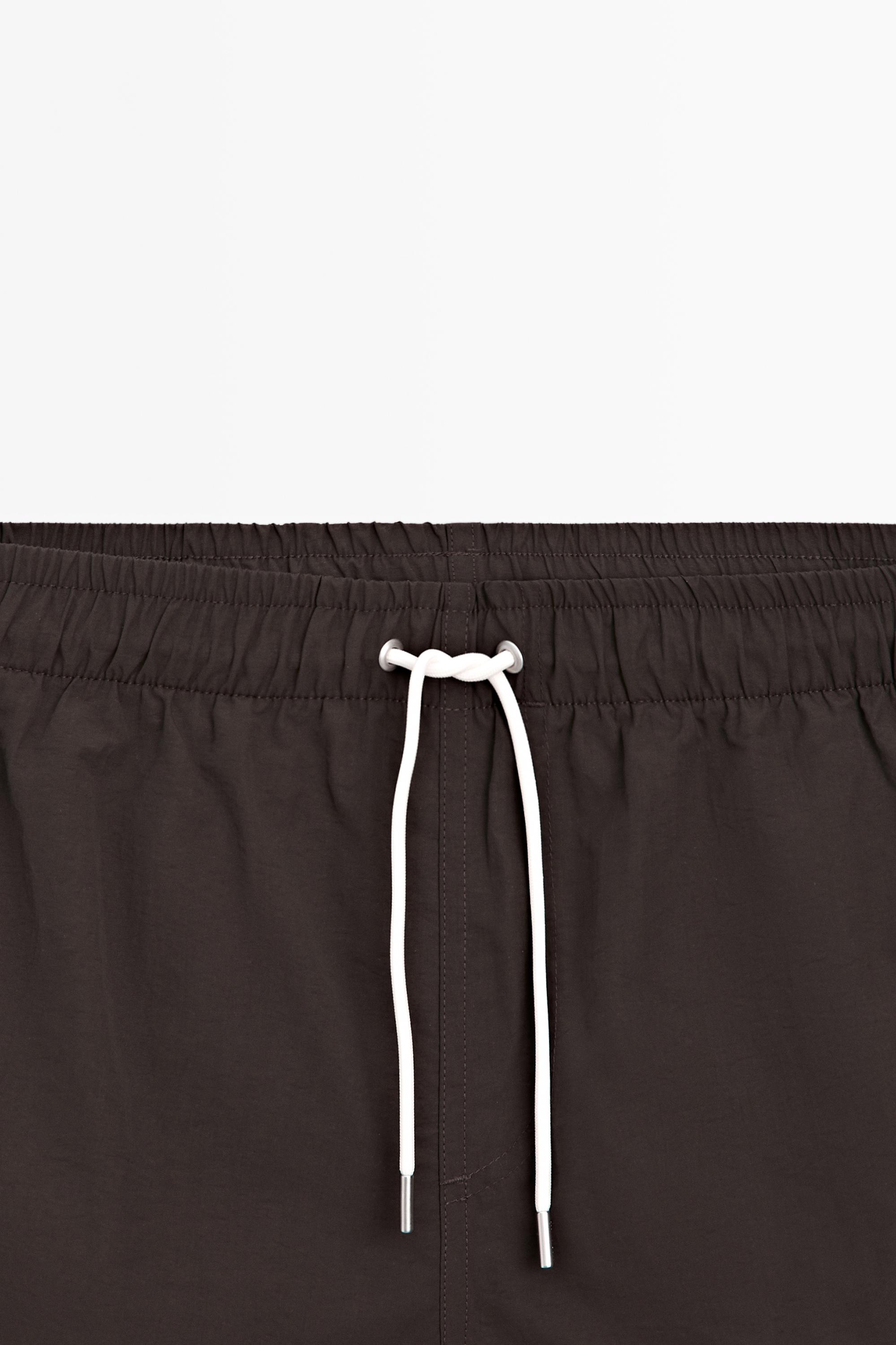 Plain swim trunks — BROWN