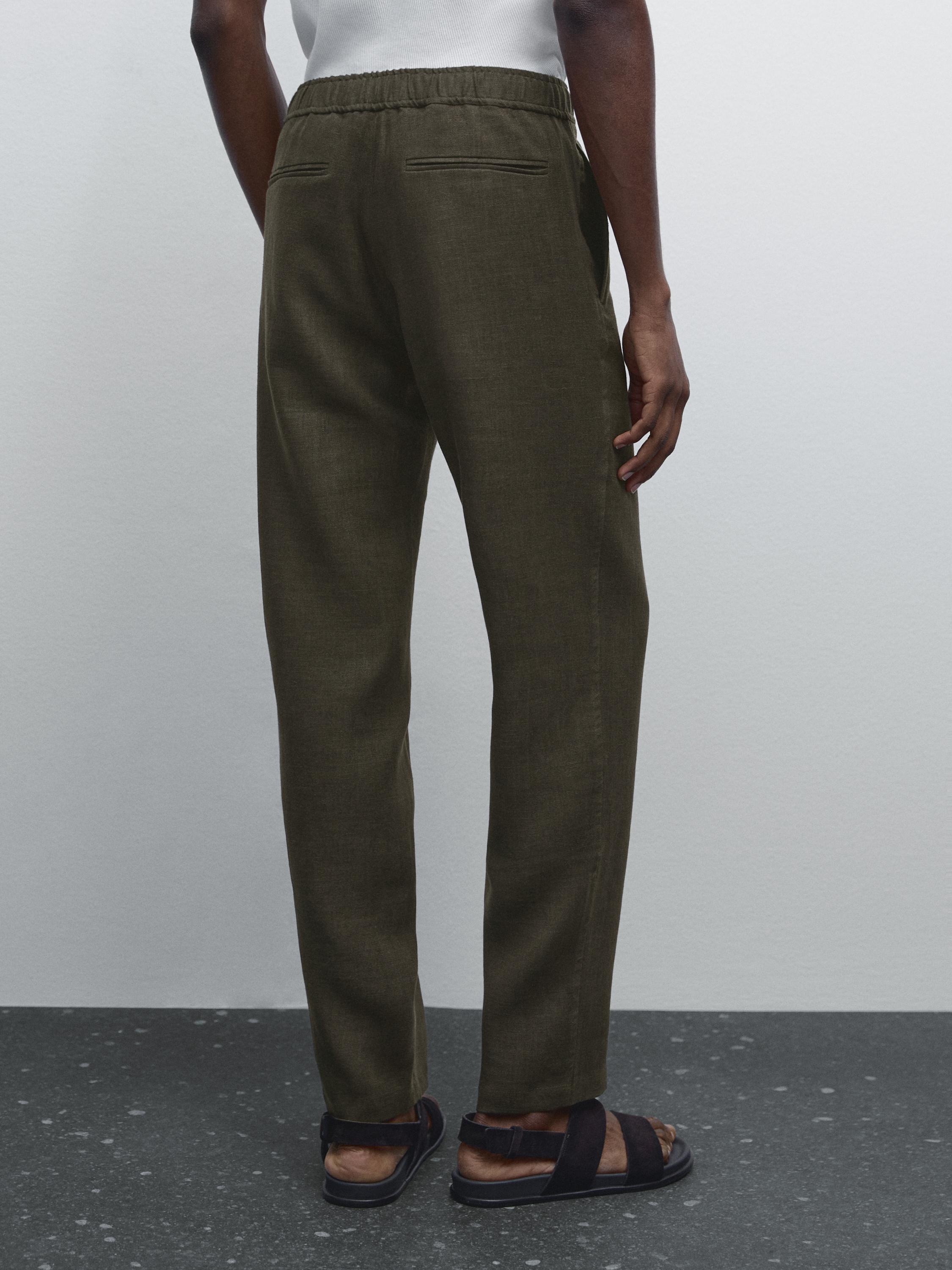 Pantalón jogger 100% lino