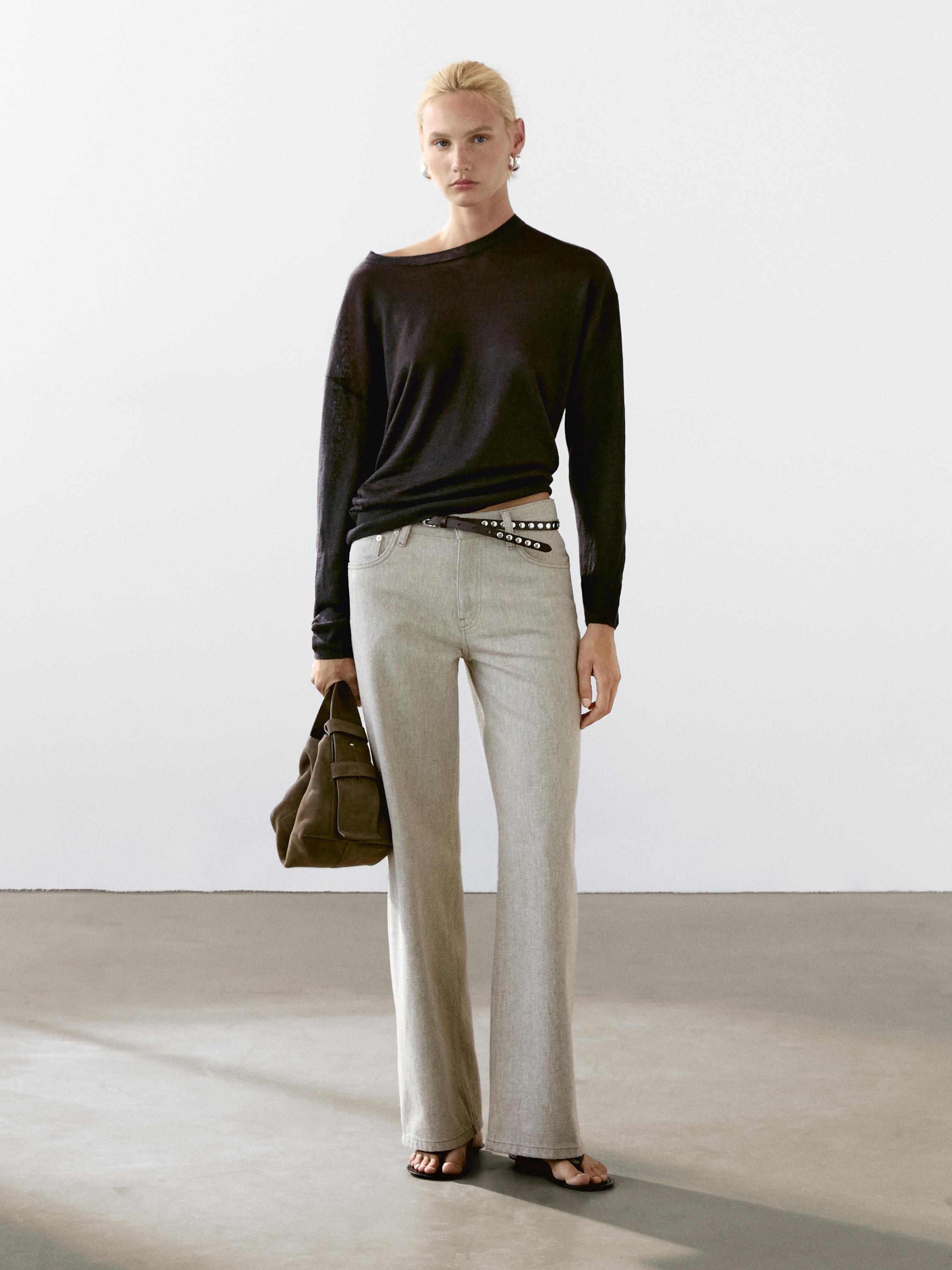 Oversize linen knit sweater