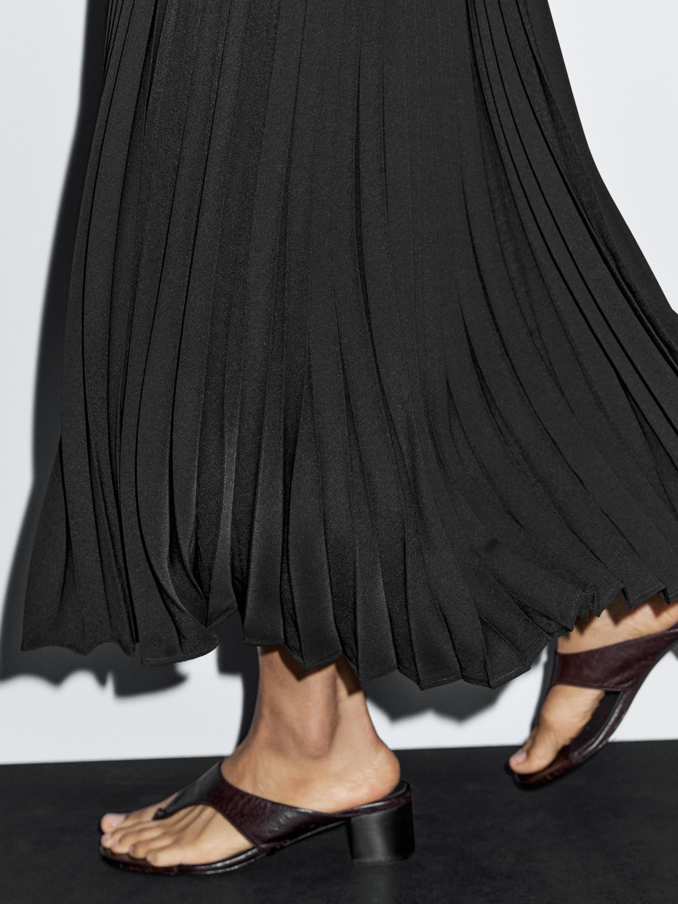Jupe longue plissée