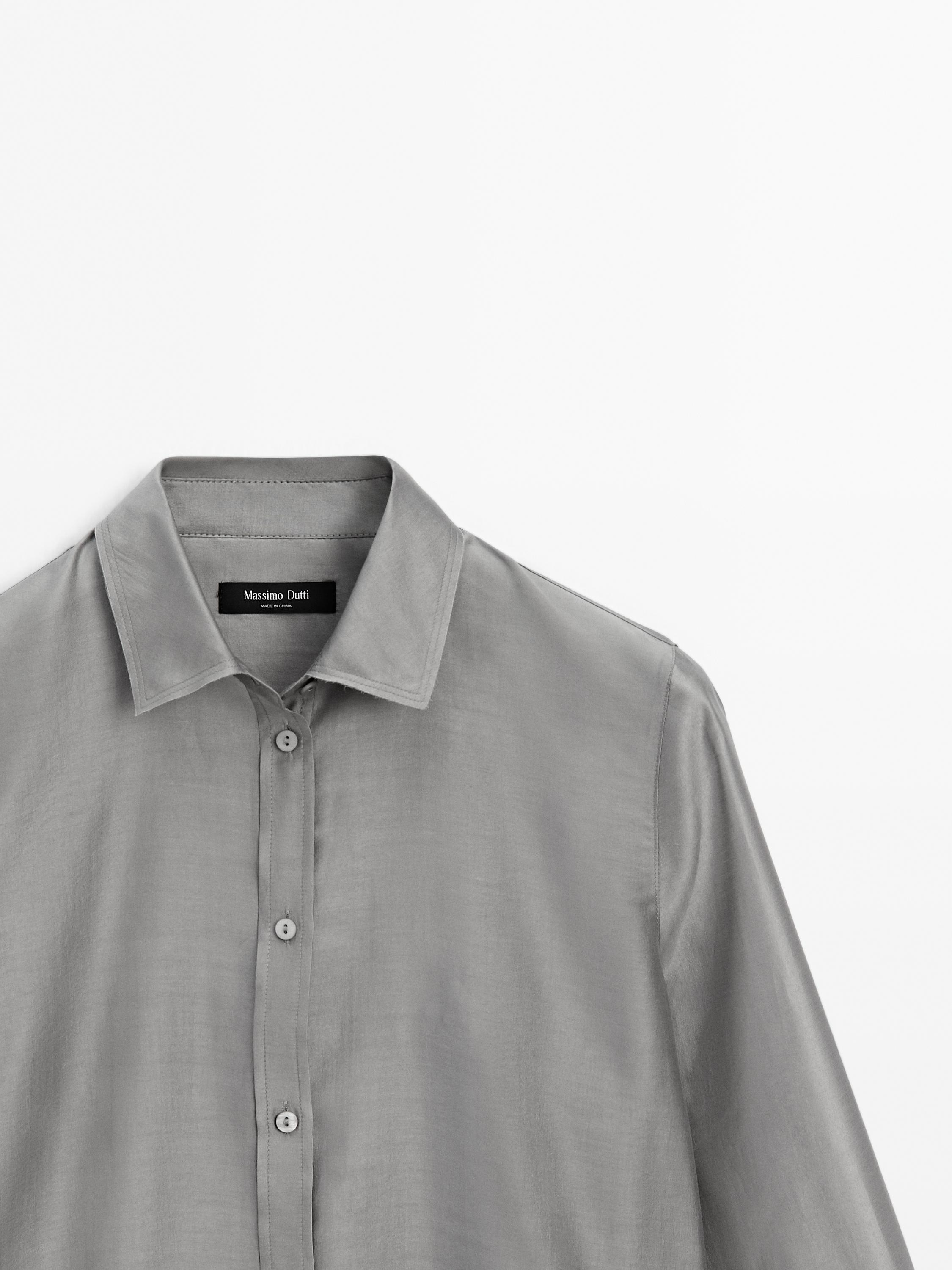 Flowing semi-sheer shirt