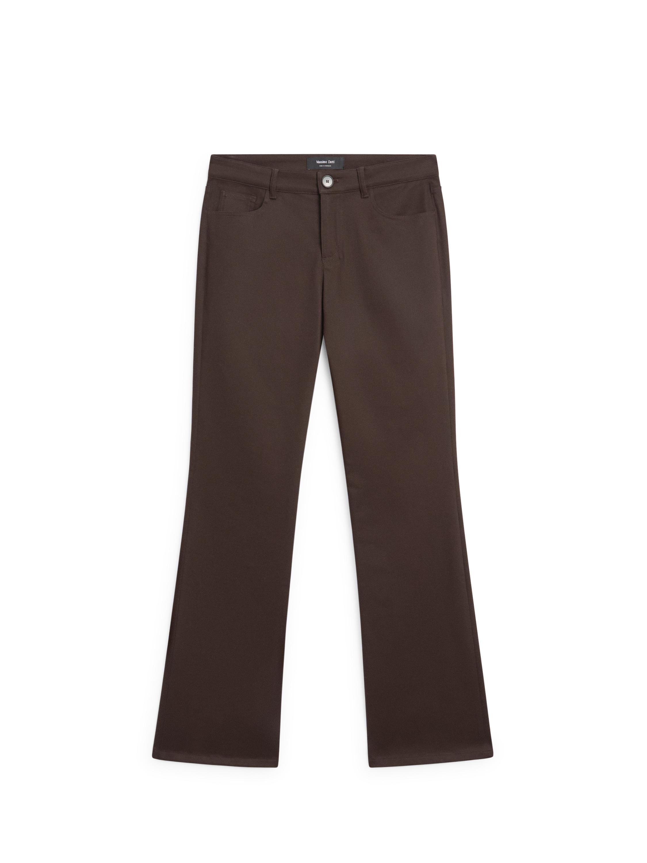Boot-cut trousers — Chocolate