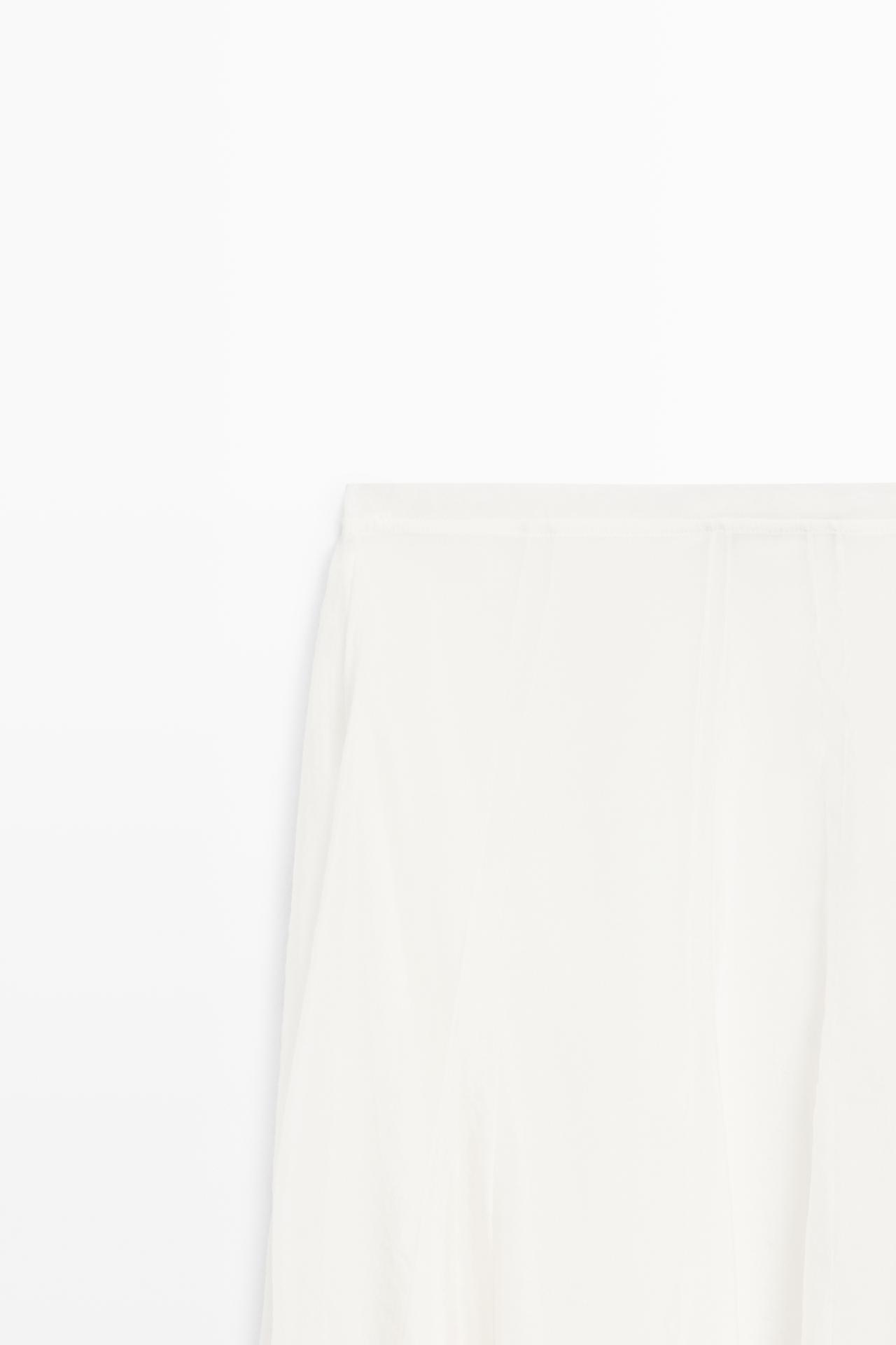 Flowy flared midi skirt — WHITE