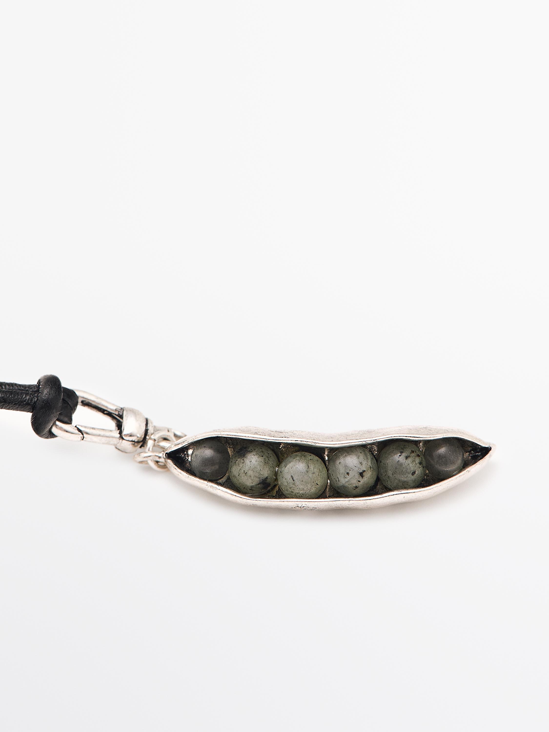 Leather pod pendant