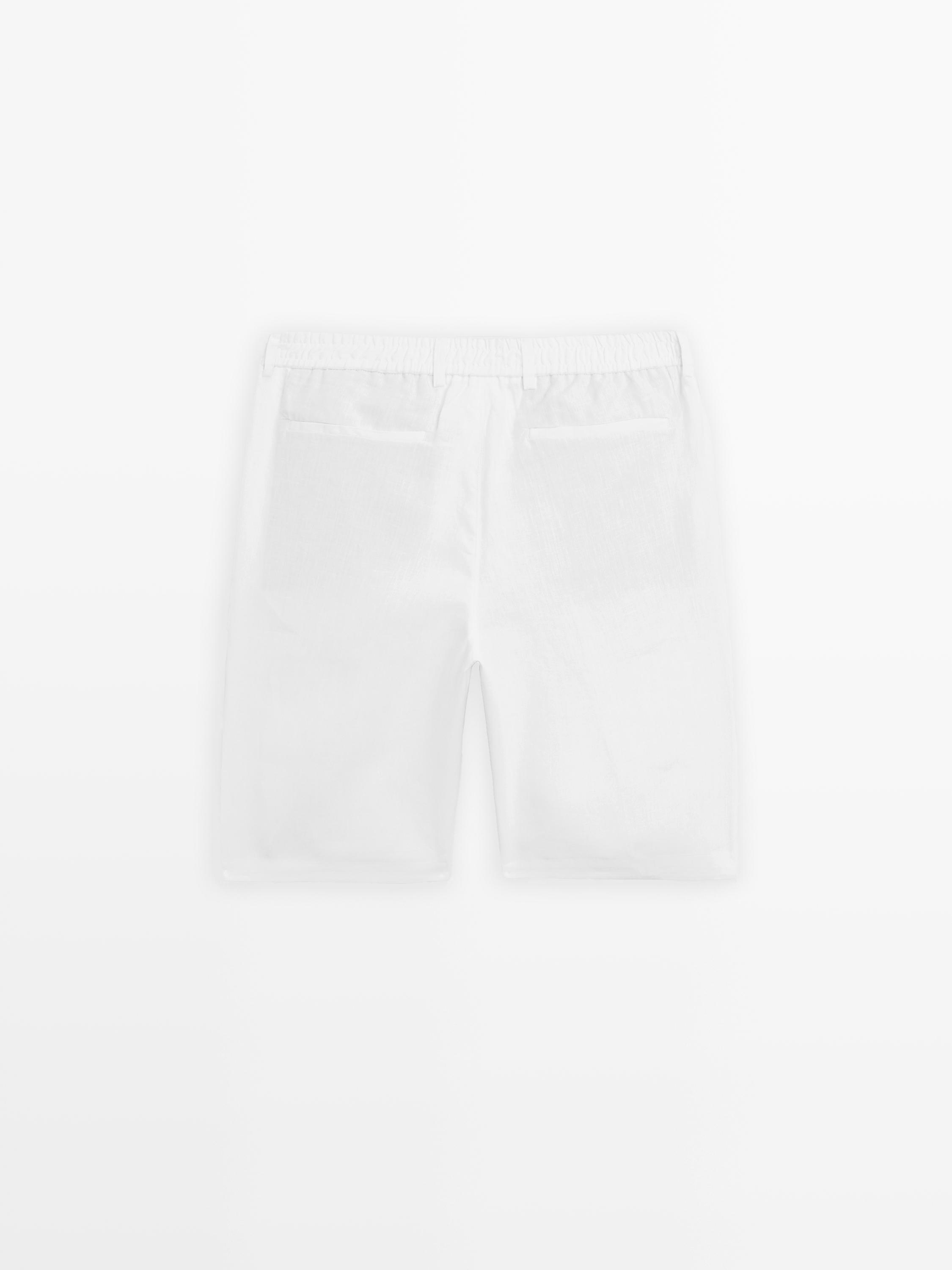Bermuda semi jogger fit 100% lino